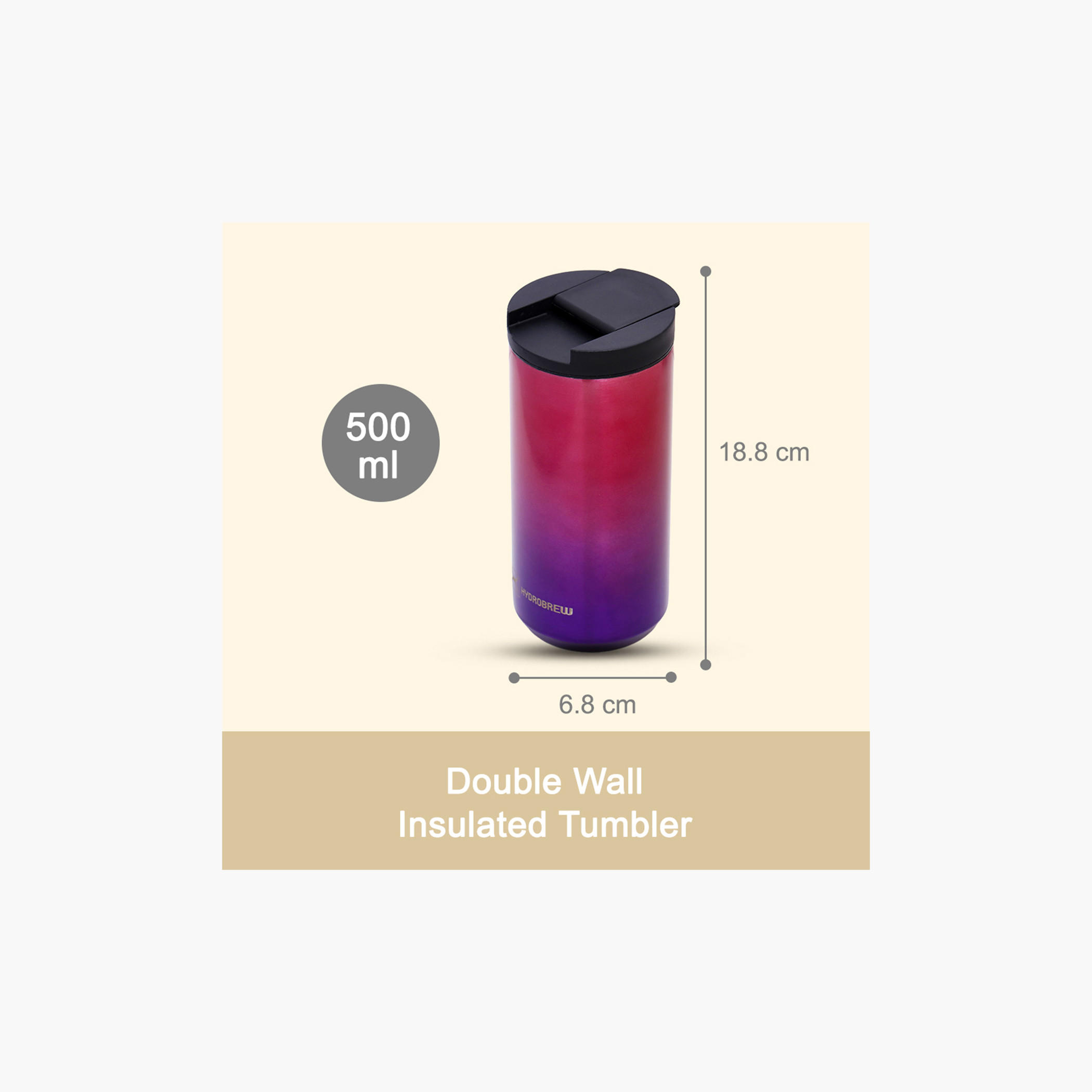 قارورة مياه كوب معزولة بجدار مزدوج من هيدروبرو - 500 مل-school-waterbottles-image-3