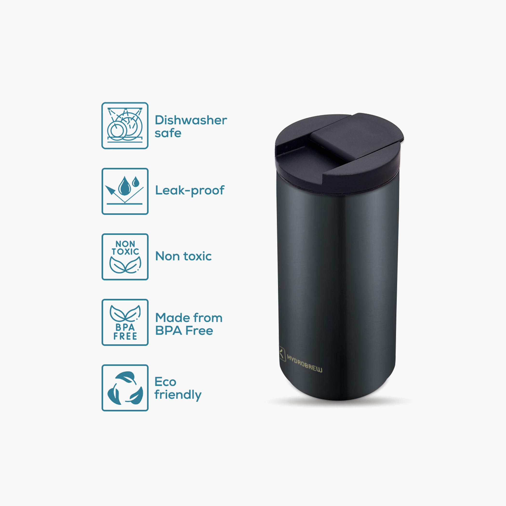 Hydrobrew Double Wall Insulated Tumbler Water Bottle - 400 ml-school-waterbottles-image-4