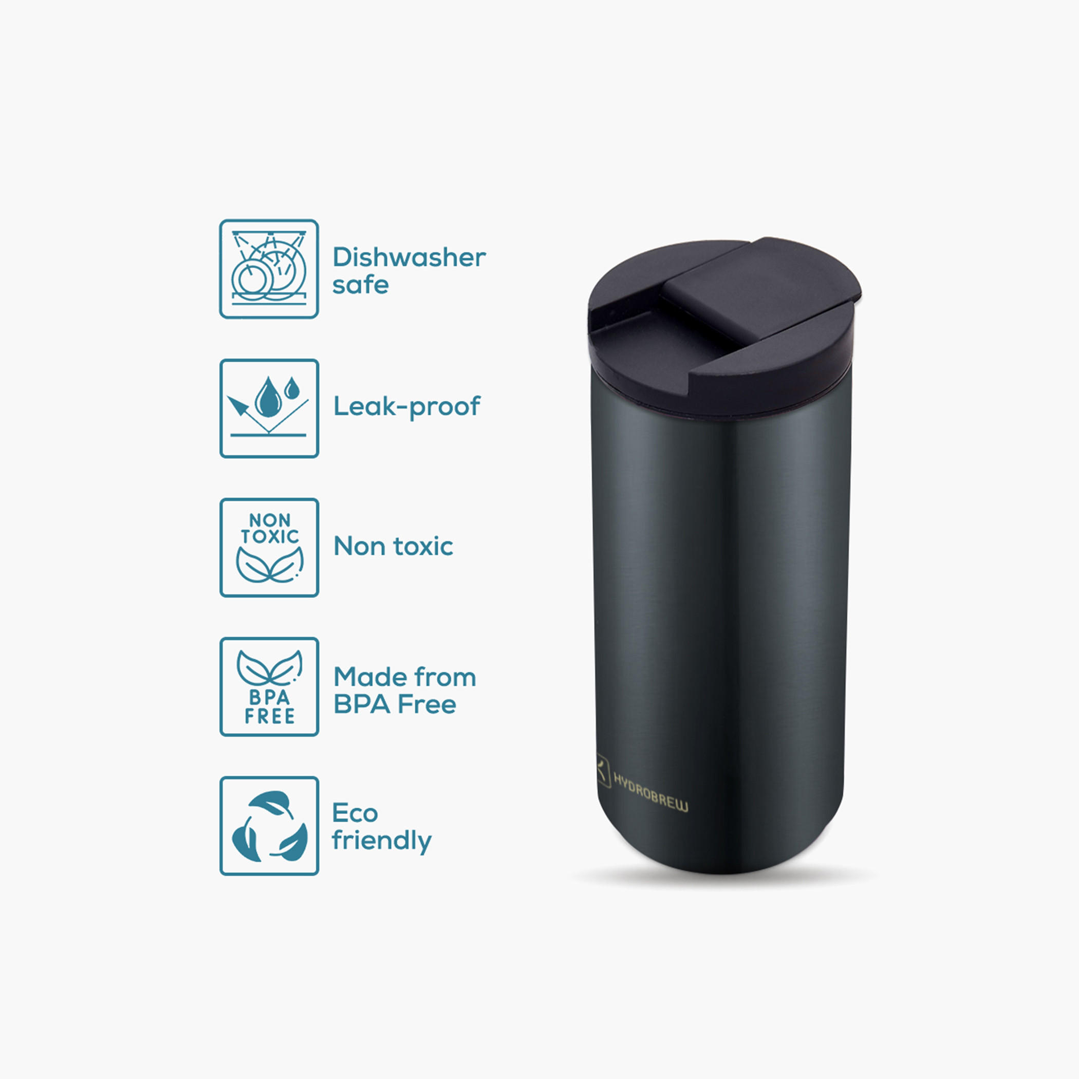 Hydrobrew Double Wall Insulated Tumbler Water Bottle - 500 ml-school-waterbottles-image-4