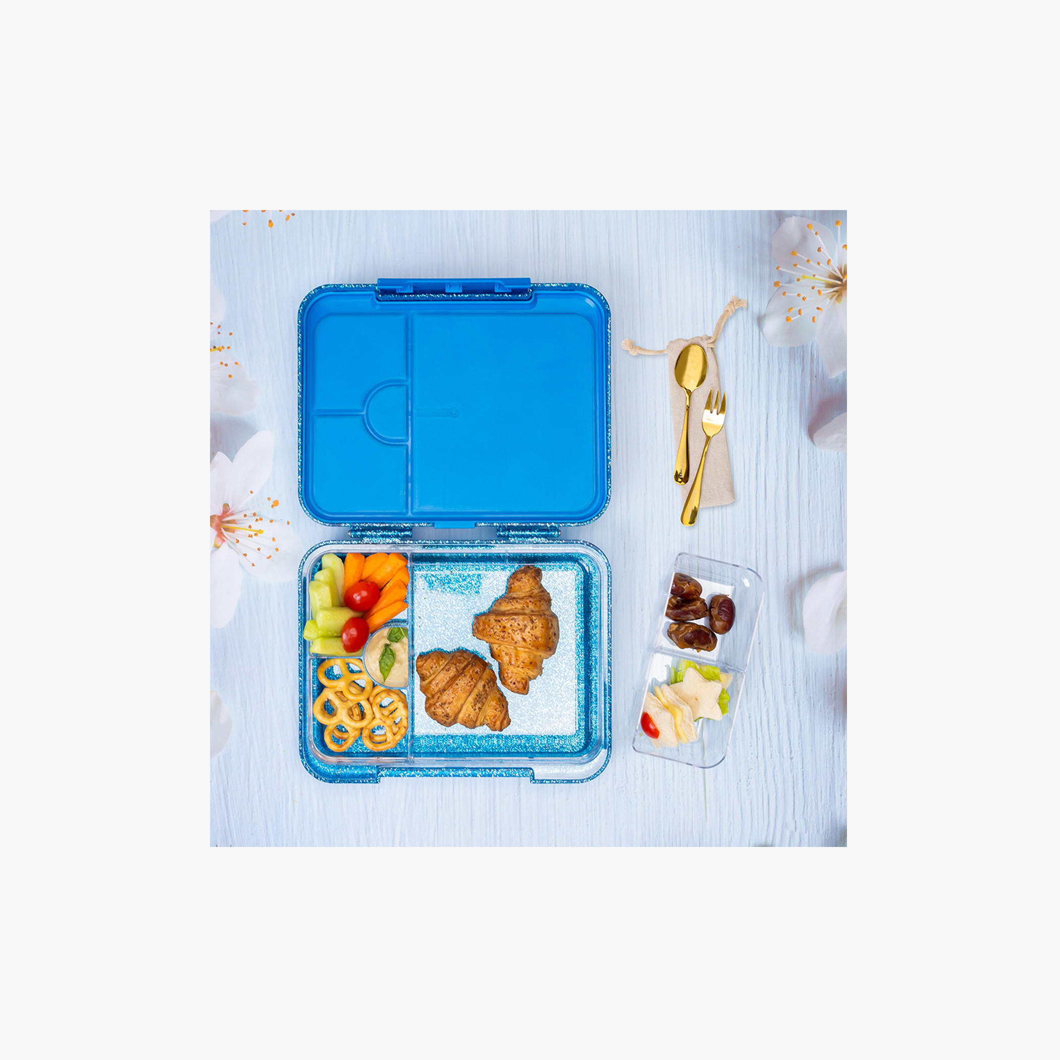 Hydrobrew Embellished 6-4 Compartment Convertible Bento Lunch Box-school-lunchessentials-lunchboxes-image-4