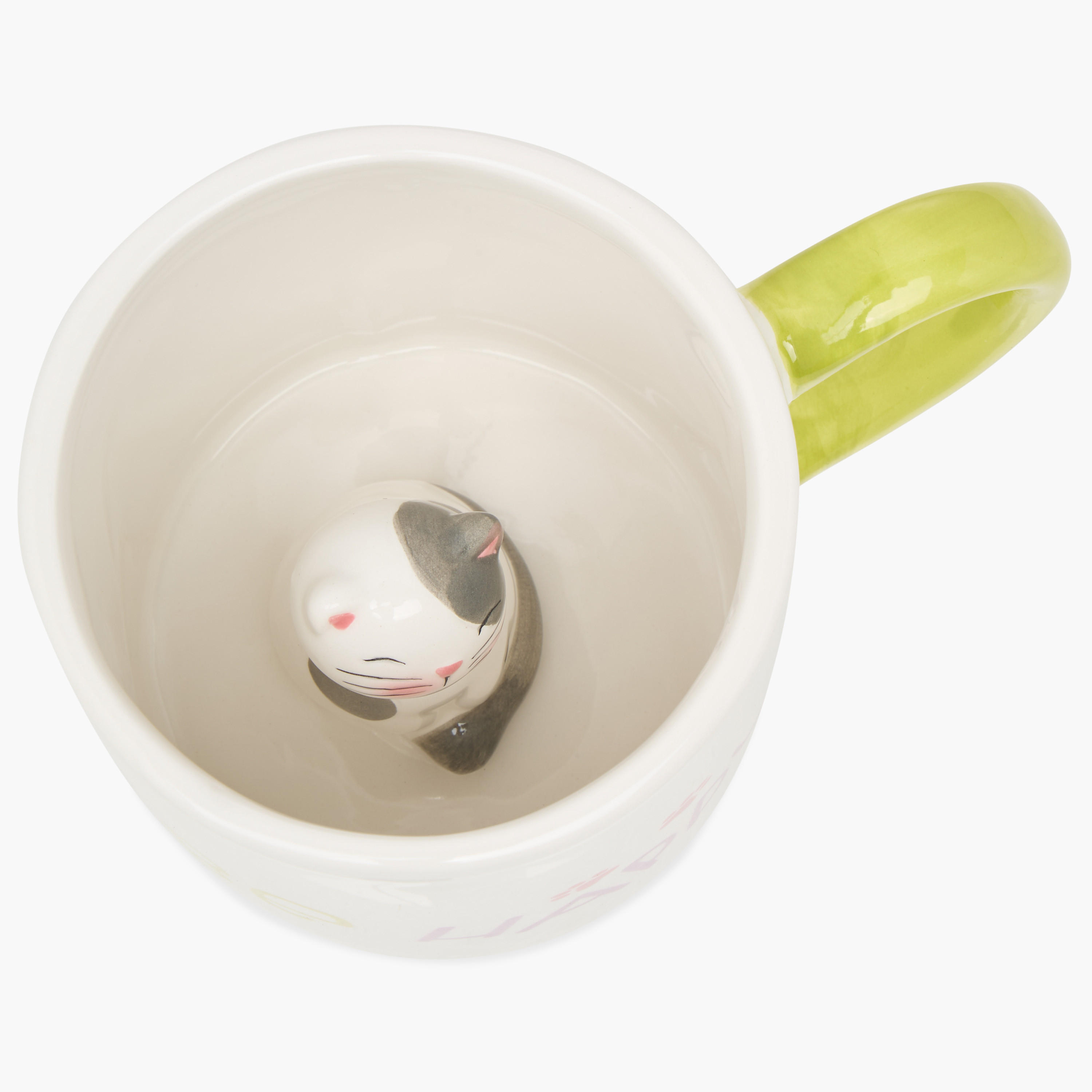 Slogan Print Ceramic Mug with 3D Cat Detail - 390 ml-household-dining-teaandcoffee-mugsandcups-image-4