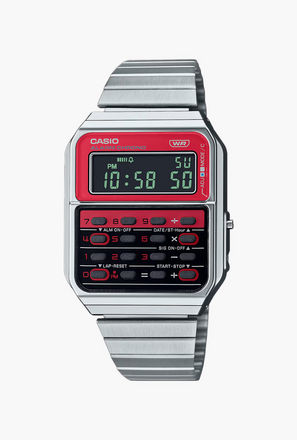 Casio Silver Digital Stainless Steel Strap Watch | CA-500WE-1ADF | 34 MM-women-image-1