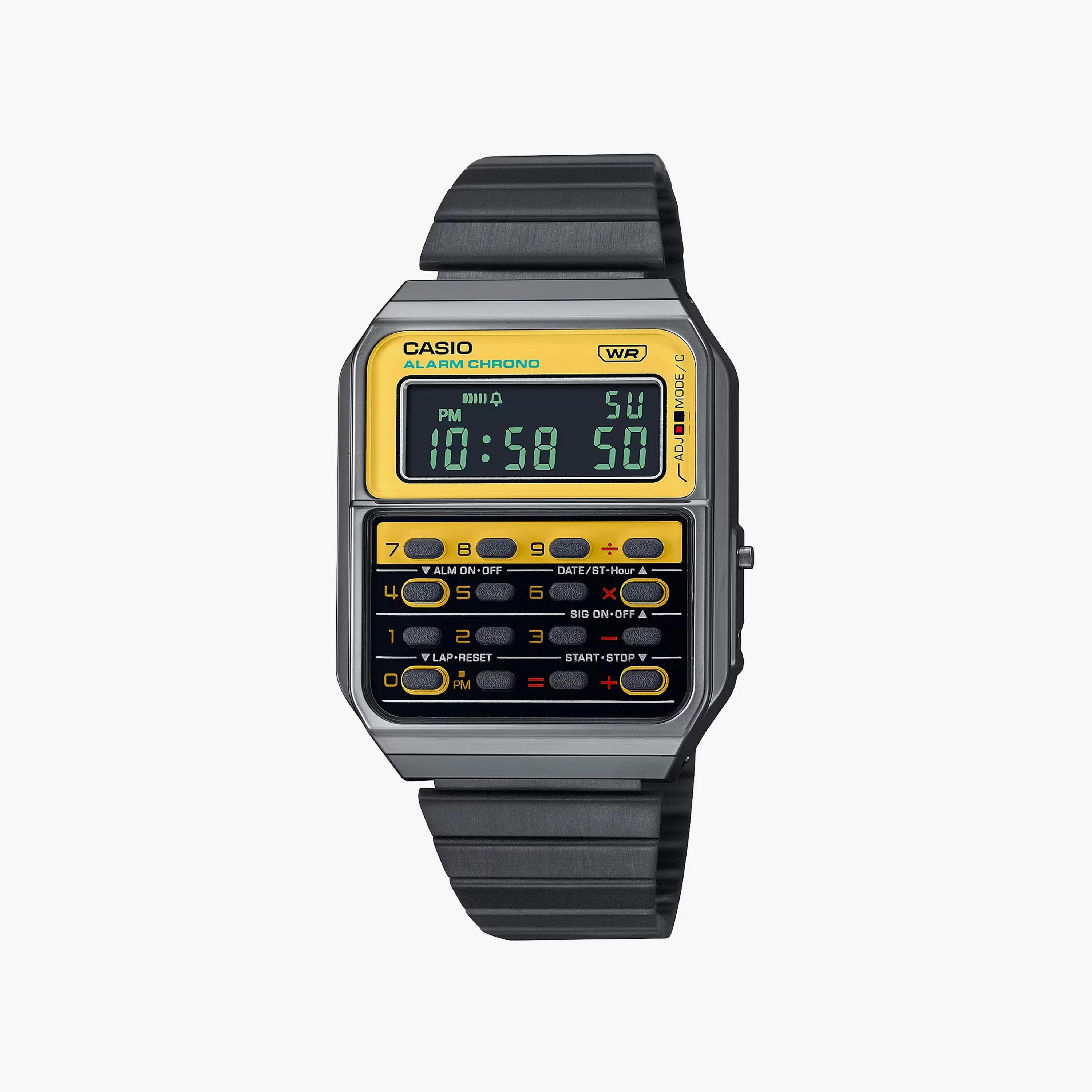 Casio Silver Digital Stainless Steel Strap Watch | CA-500WE-1ADF | 34 MM-women-watchesandjewellery-watches-image-1