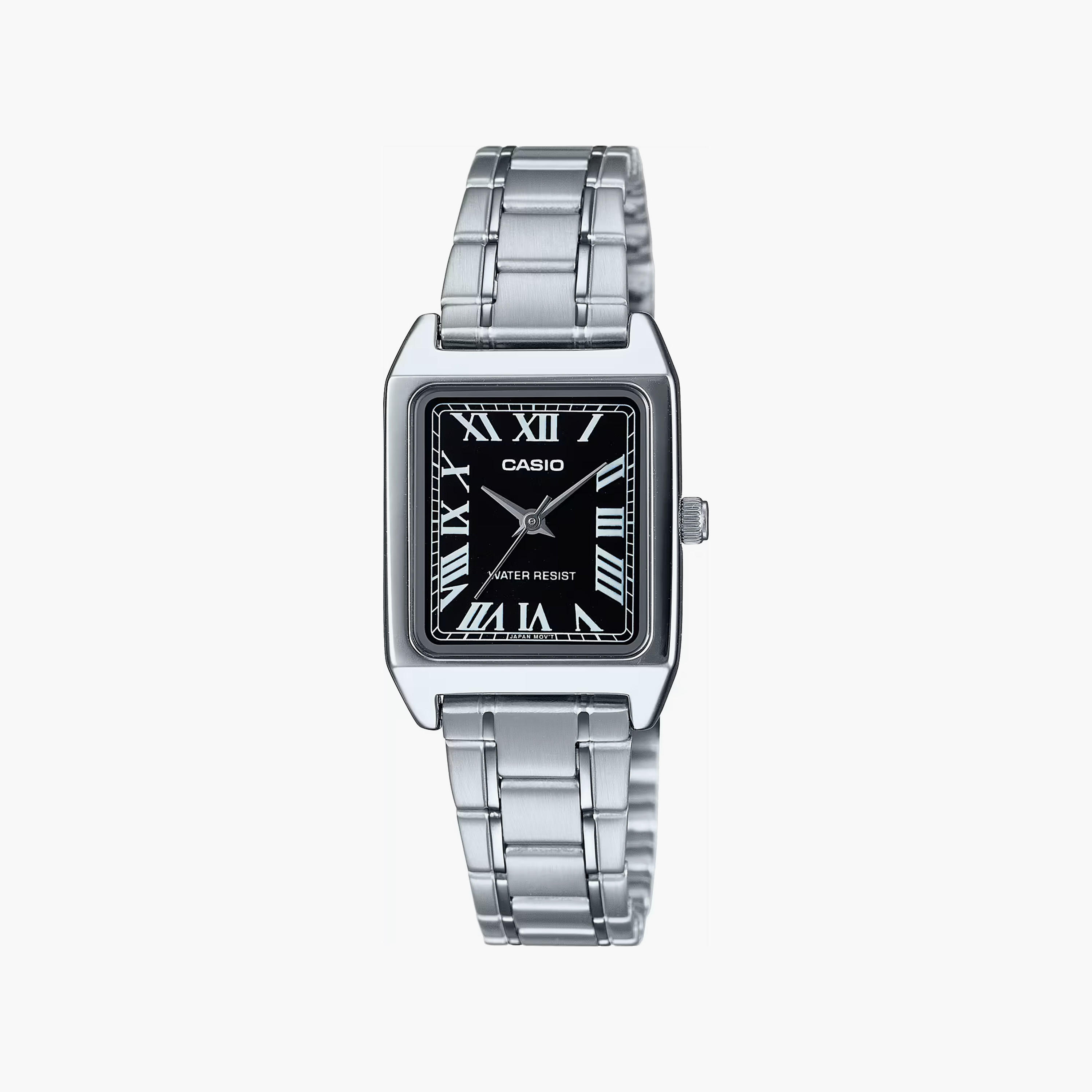 ساعة كاسيو للنساء 22 ملم فضية ذات انالوج من الستانلس ستيل | LTP-V007D-1BUDF-women-watchesandjewellery-watches-image-1