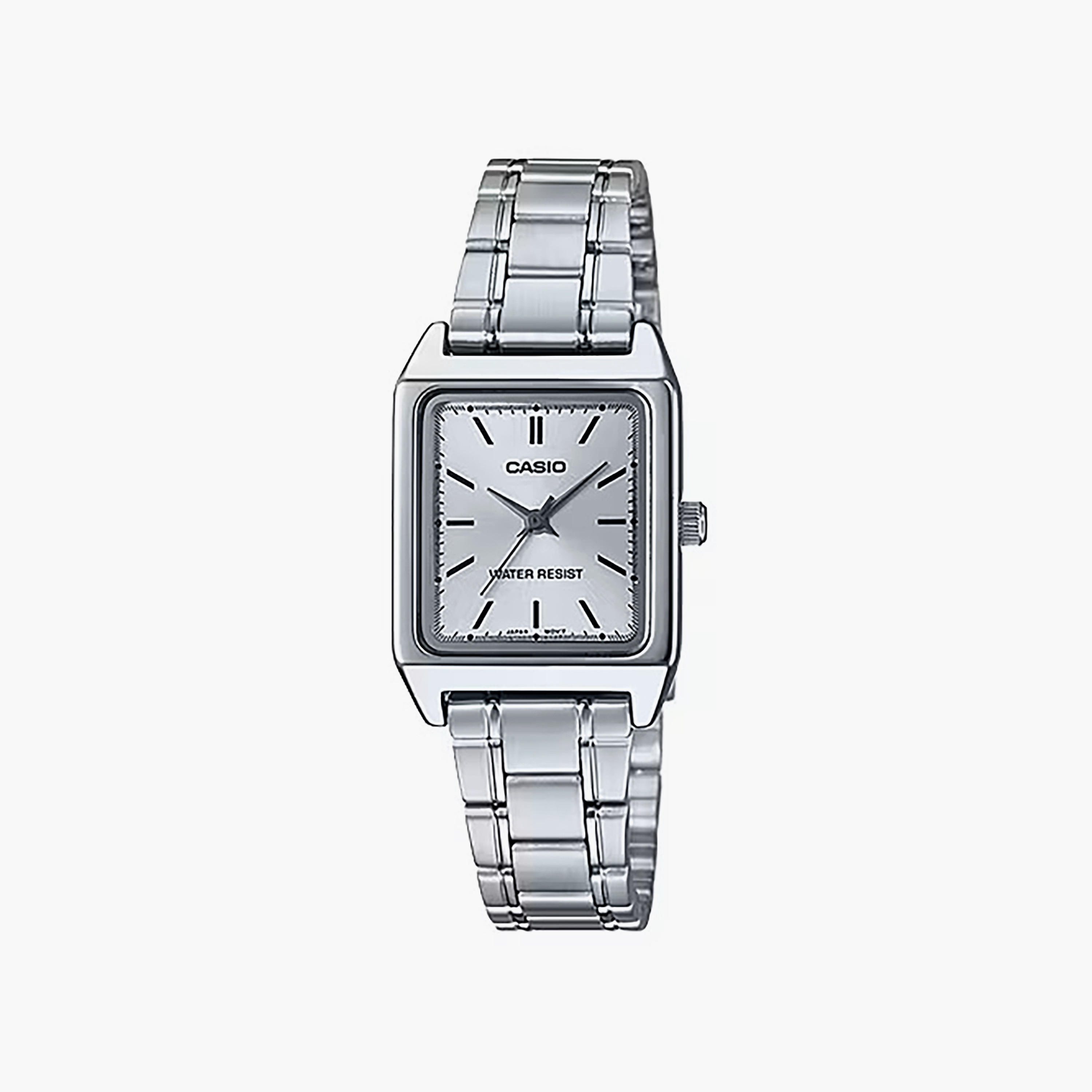 Casio Women's 22 MM Silver Analog Stainless Steel Watch | LTP-V007D-7EUDF-women-watchesandjewellery-watches-image-1