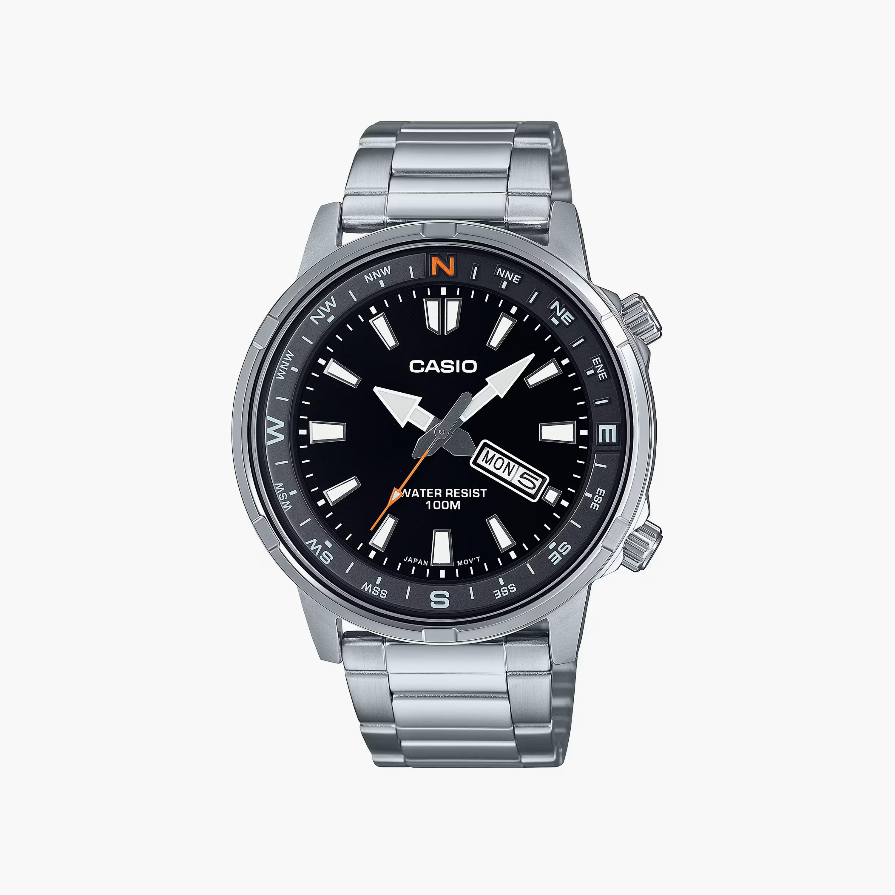 Casio Men's 44 MM Silver Analog Stainless Steel Watch | MTD-130D-1A4VDF-men-watchesandjewellery-watches-image-1