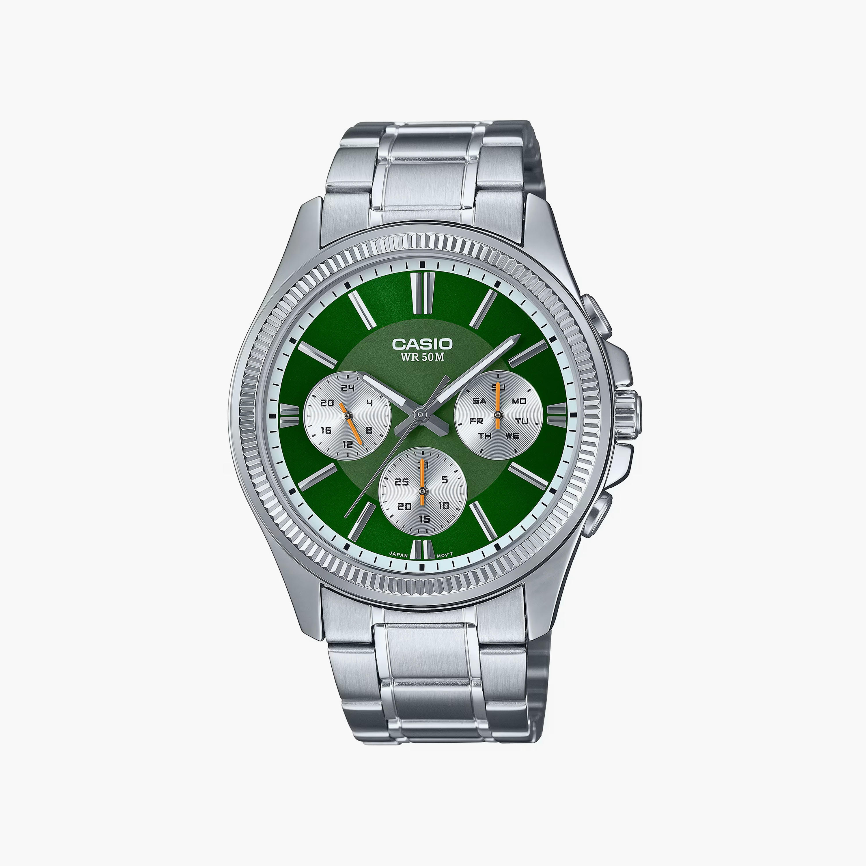 Casio Men's 42 MM Silver Analog Stainless Steel Watch | MTP-1375D-3AVDF-men-watchesandjewellery-watches-image-1