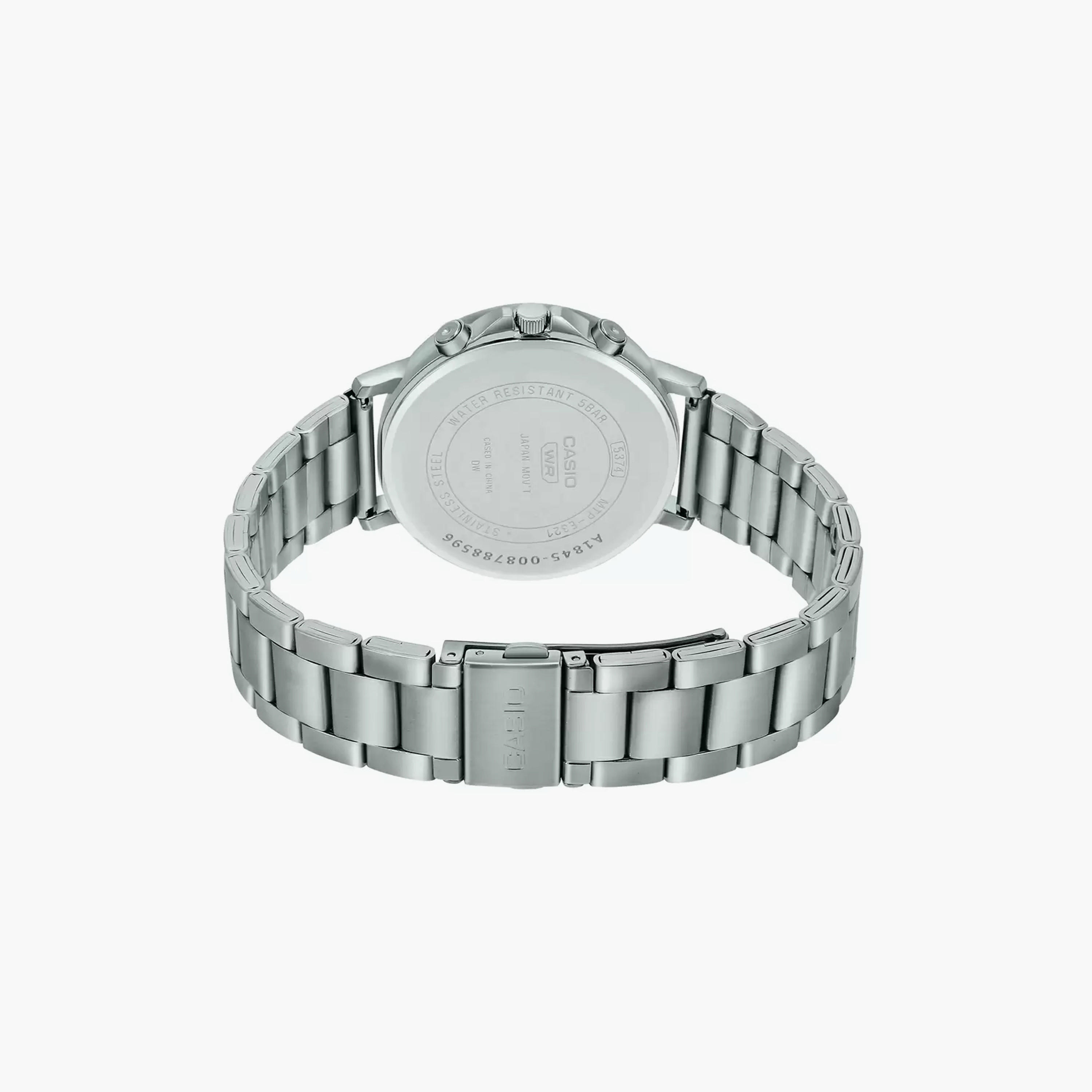 ساعة كاسيو للرجال 44 ملم فضية ذات انالوج من الستانلس ستيل | MTP-E321D-1AVDF-men-watchesandjewellery-watches-image-4