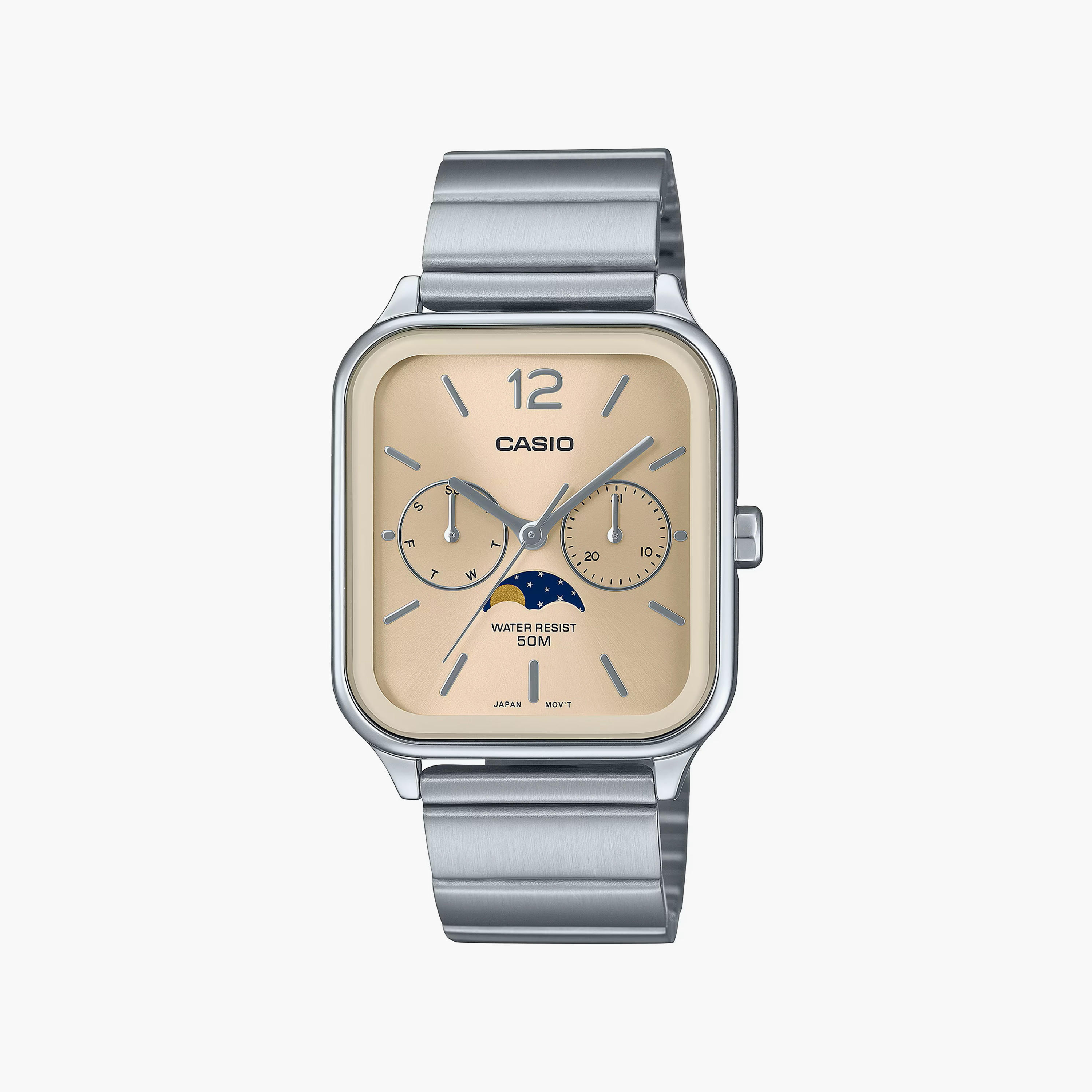 ساعة كاسيو للرجال 34 ملم فضية ذات انالوج من الستانلس ستيل | MTP-M305D-9AVDF-men-watchesandjewellery-watches-image-1
