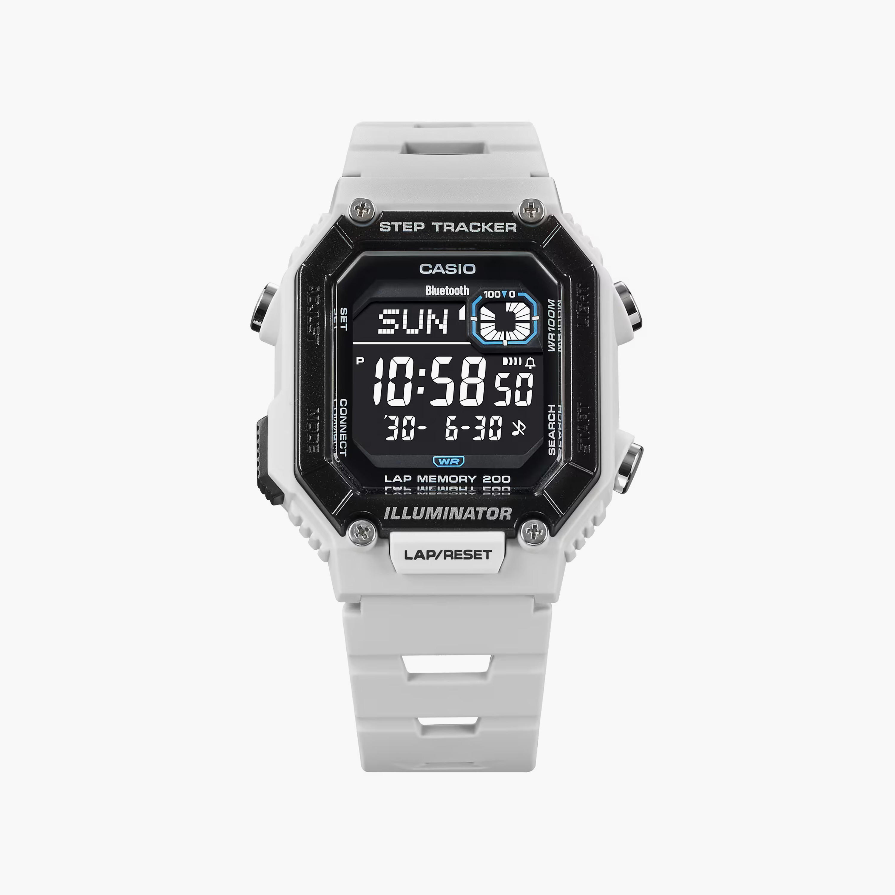 ساعة كاسيو للرجال 41 ملم رقمية سيليكون باللون الابیض | WS-B1000-8BVDF-men-watchesandjewellery-watches-image-2