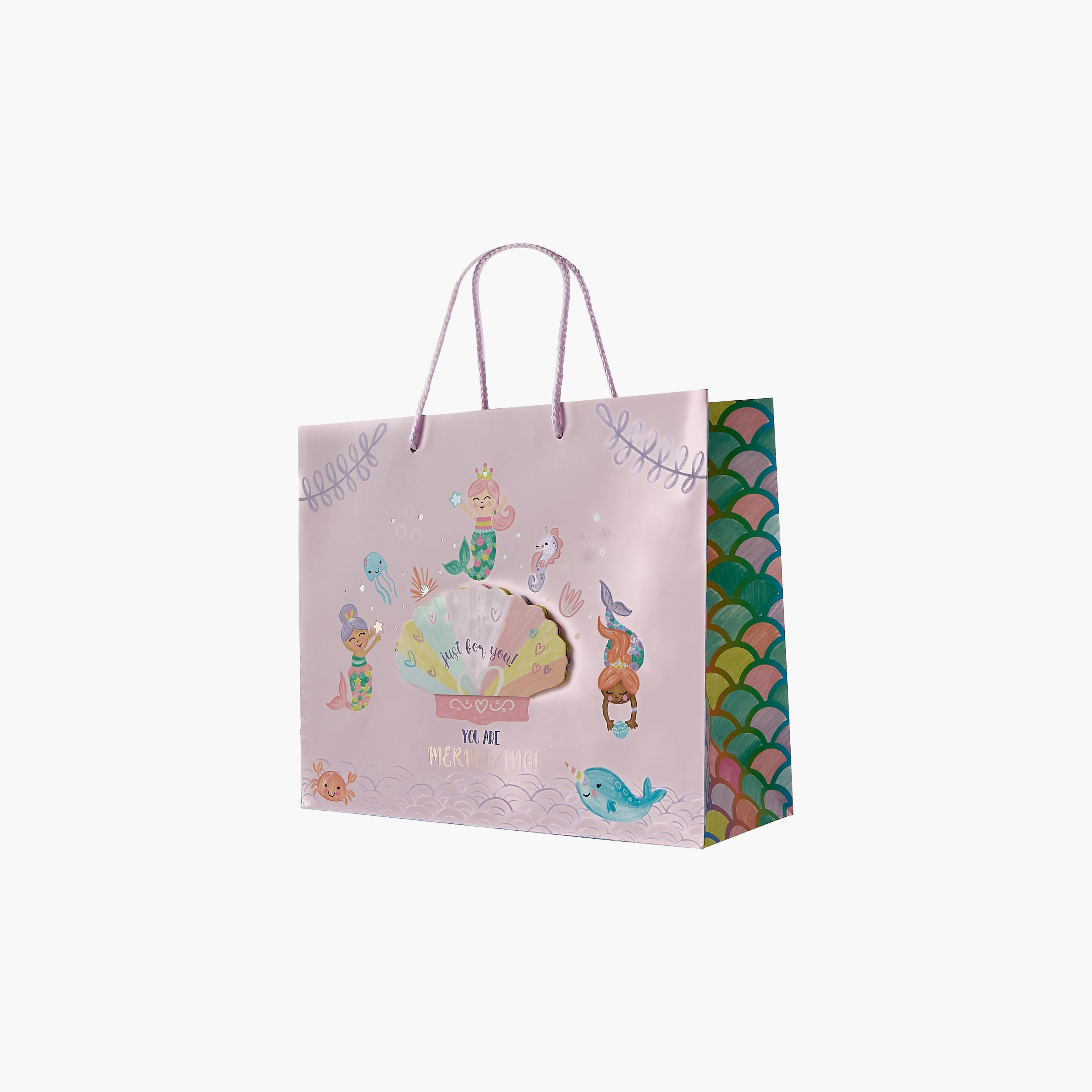 Findz Mermaid Print Paper Gift Bag - 23x10x18 cms-household-giftingaccessories-giftings-image-2