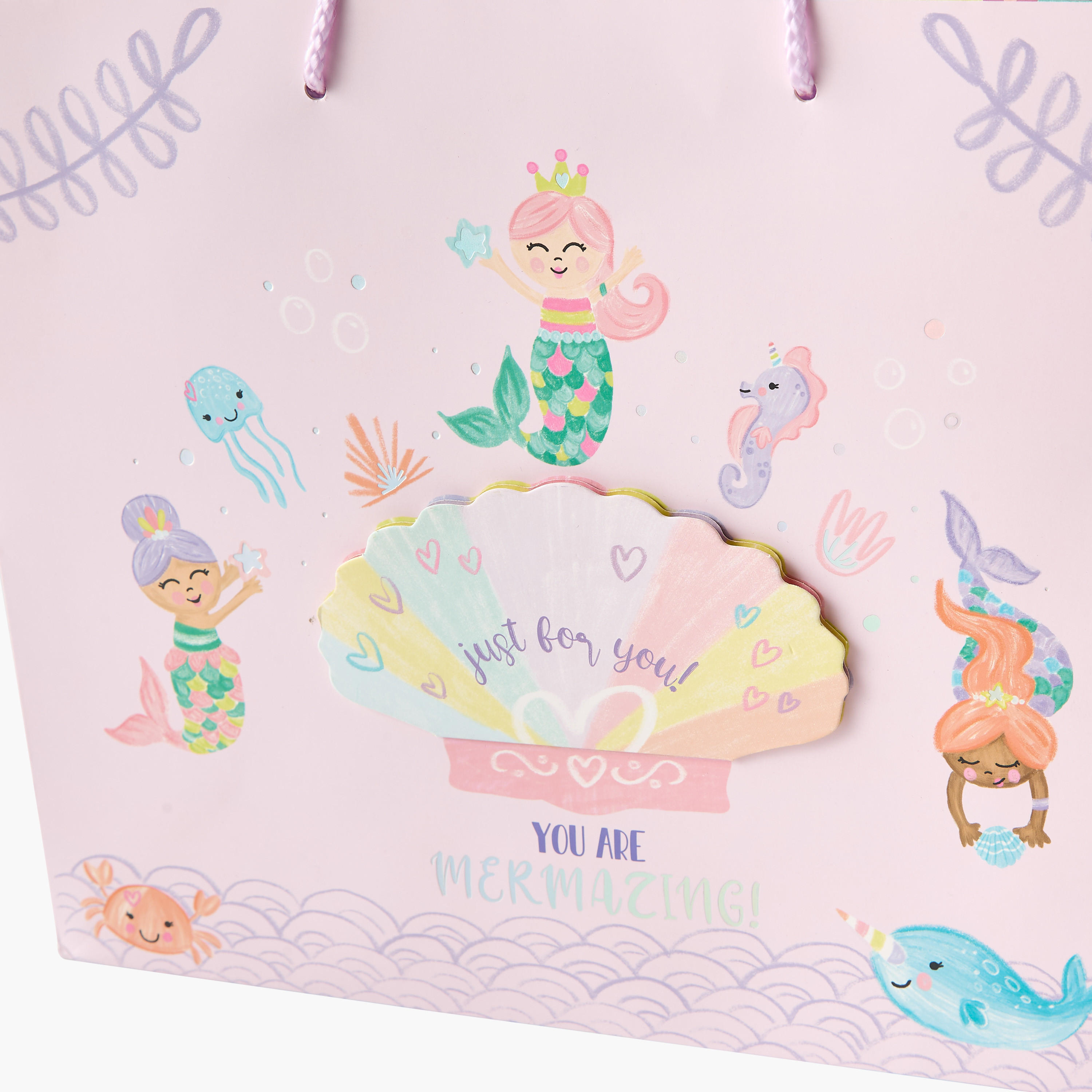 Findz Mermaid Print Paper Gift Bag - 23x10x18 cms-household-giftingaccessories-giftings-image-3