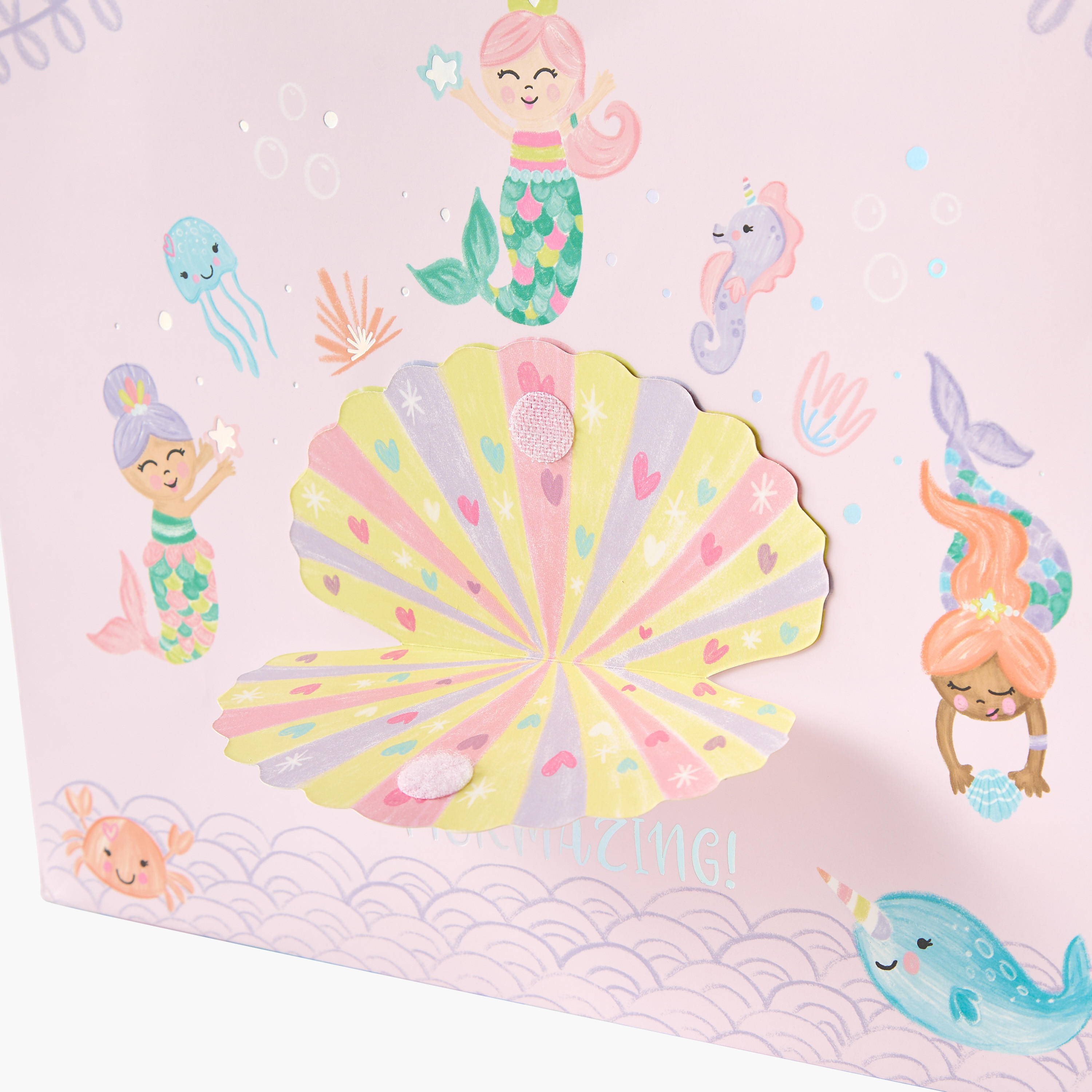 Findz Mermaid Print Paper Gift Bag - 23x10x18 cms-household-giftingaccessories-giftings-image-4