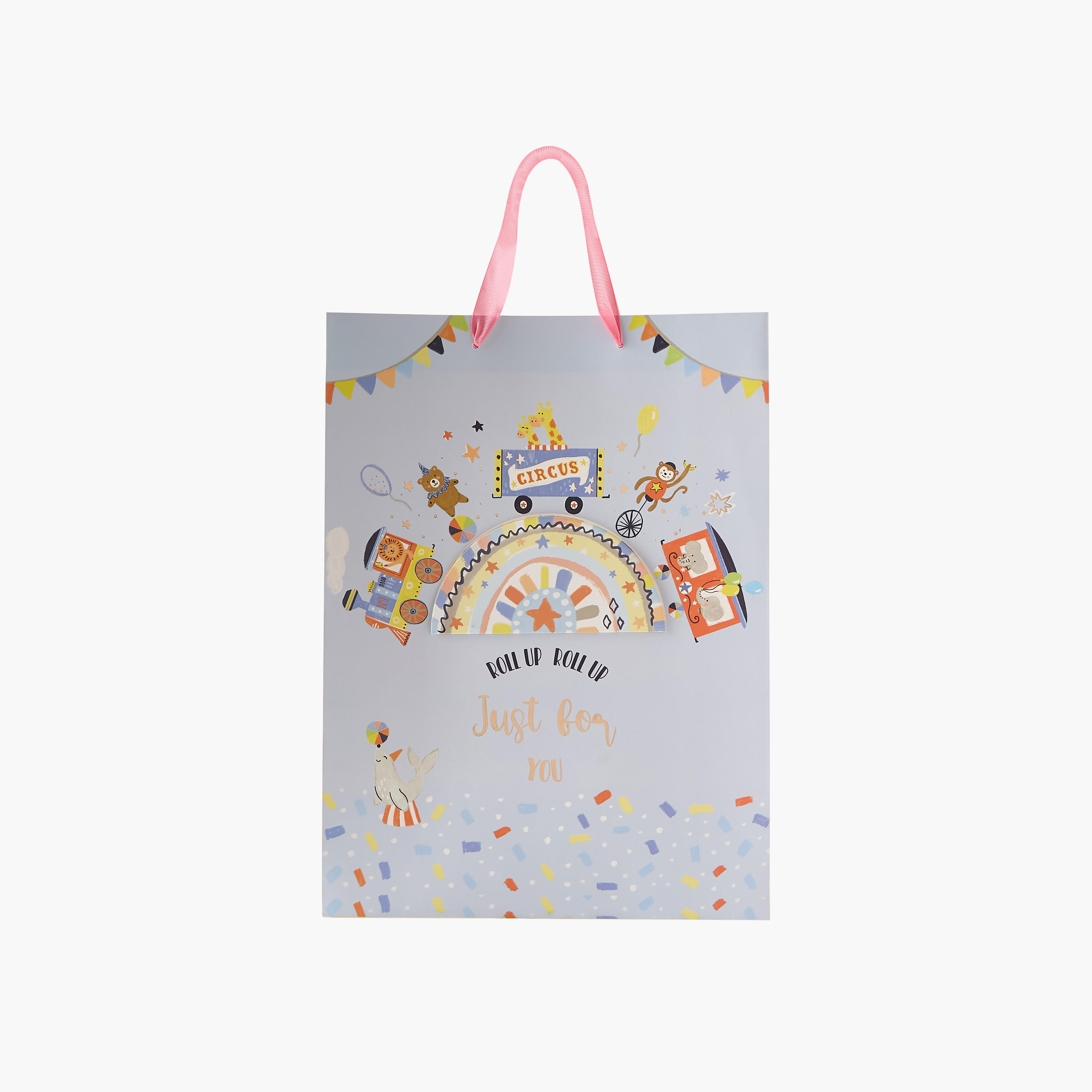 Findz Circus Print Paper Gift Bag - 26x12x32 cms-household-giftingaccessories-giftings-image-1