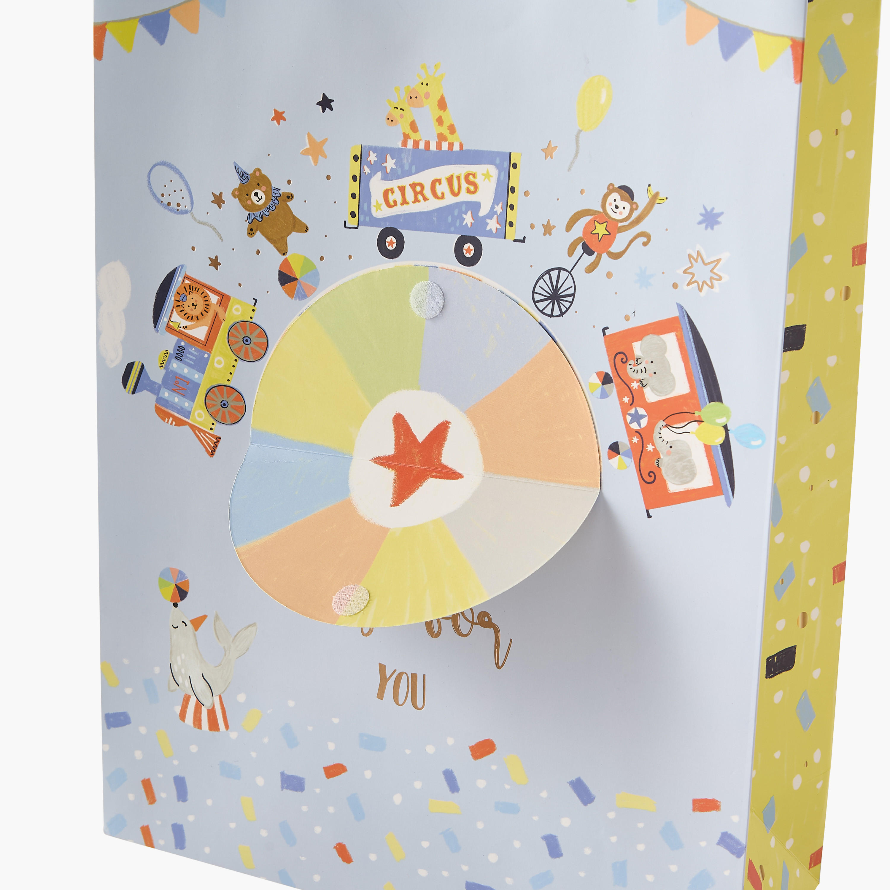 Findz Circus Print Paper Gift Bag - 31x12x42 cms-household-giftingaccessories-giftings-image-4