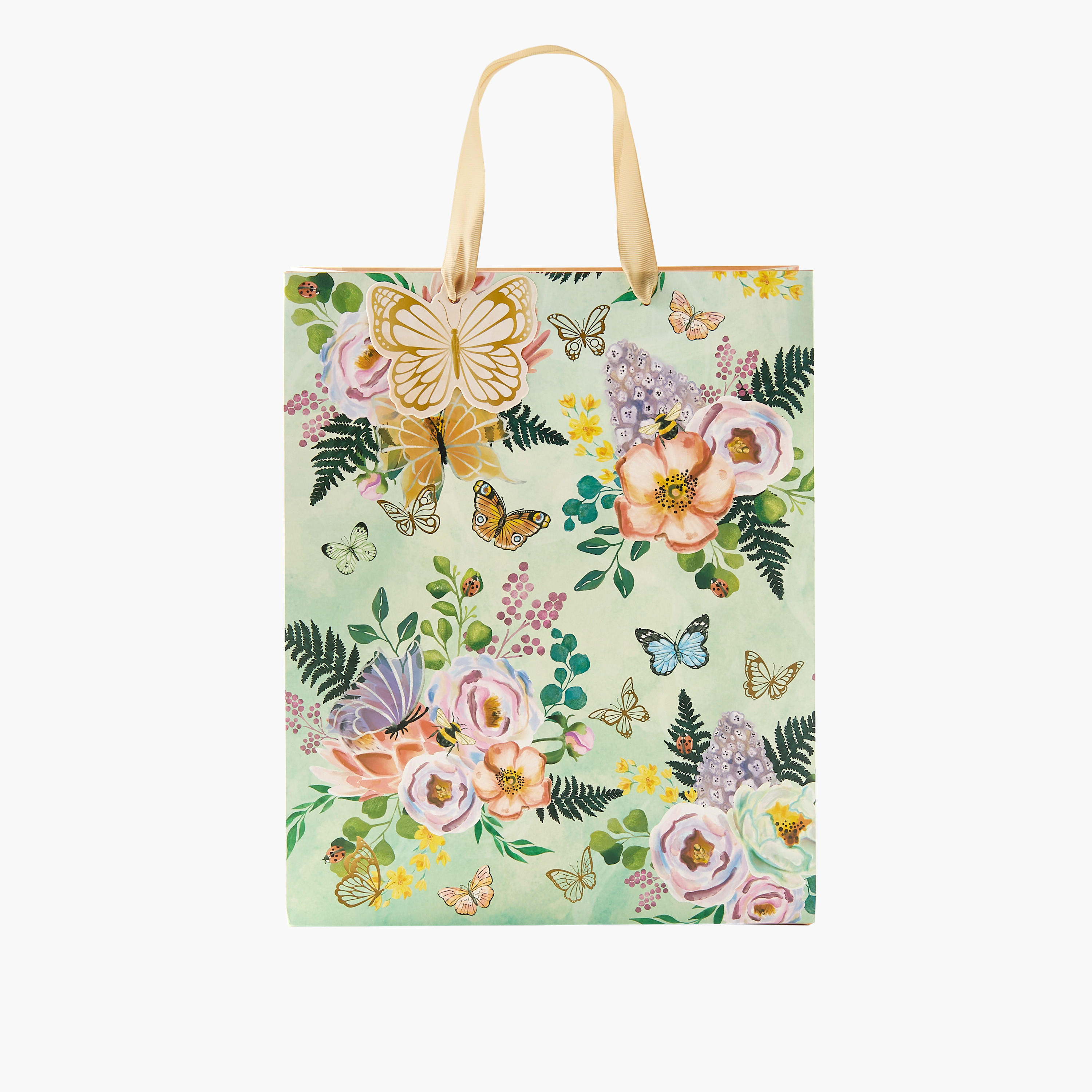 Findz Floral Print Paper Gift Bag - 26x12x32 cms-household-giftingaccessories-giftings-image-1