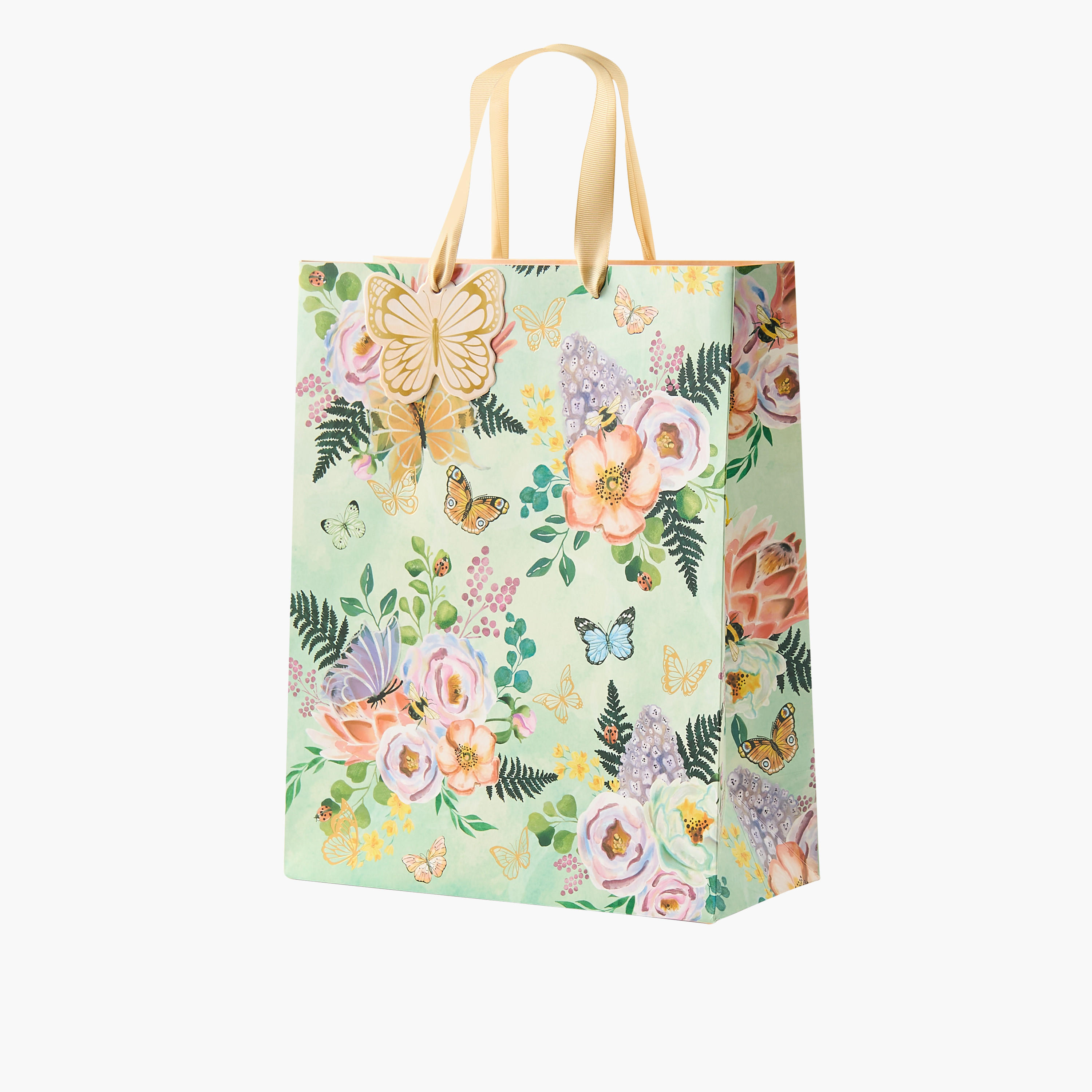 Findz Floral Print Paper Gift Bag - 26x12x32 cms-household-giftingaccessories-giftings-image-2