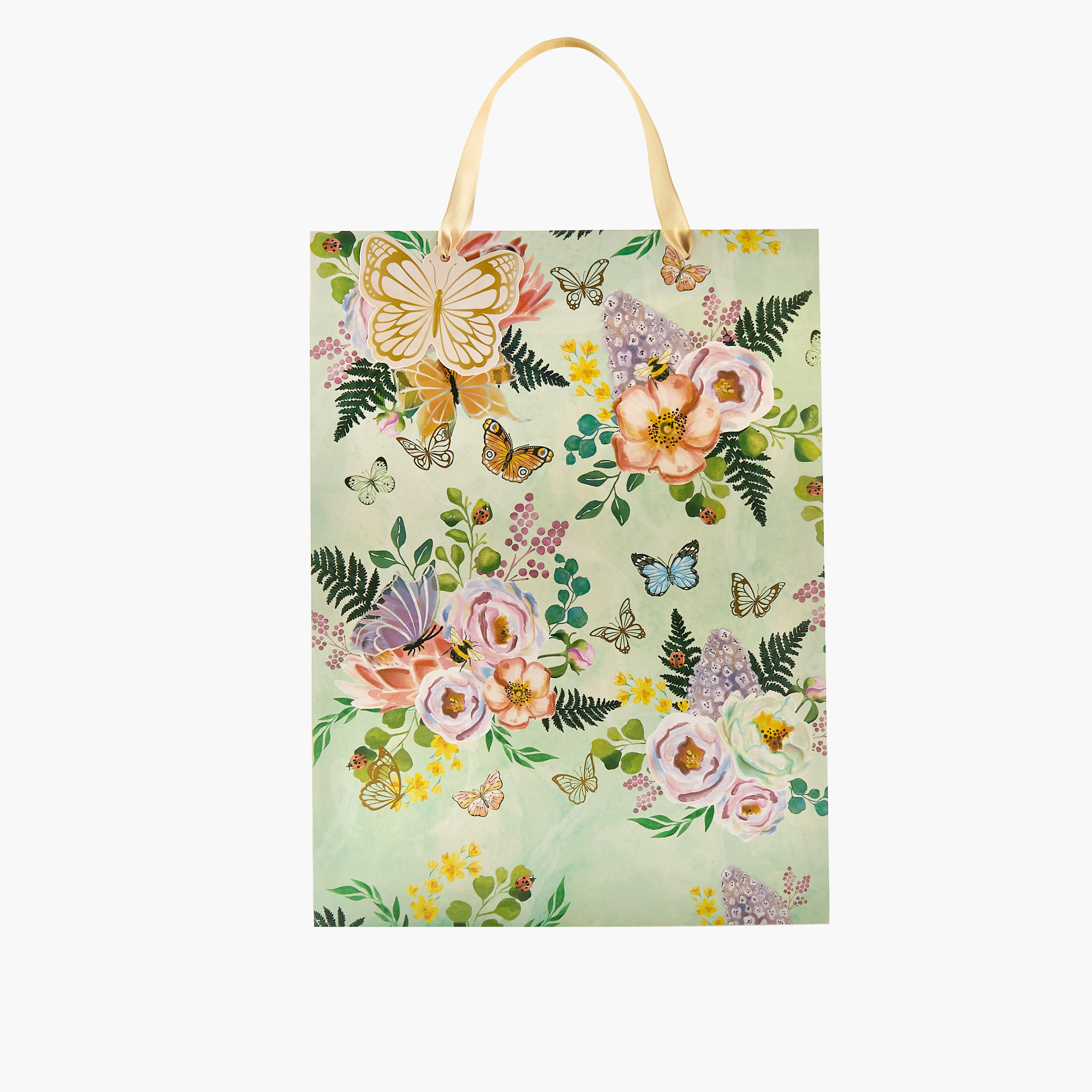 شنطة هدايا ورقية بطبعات ومقبض مزدوج من فايندز - 31x12x42 سم-household-giftingaccessories-giftings-image-1