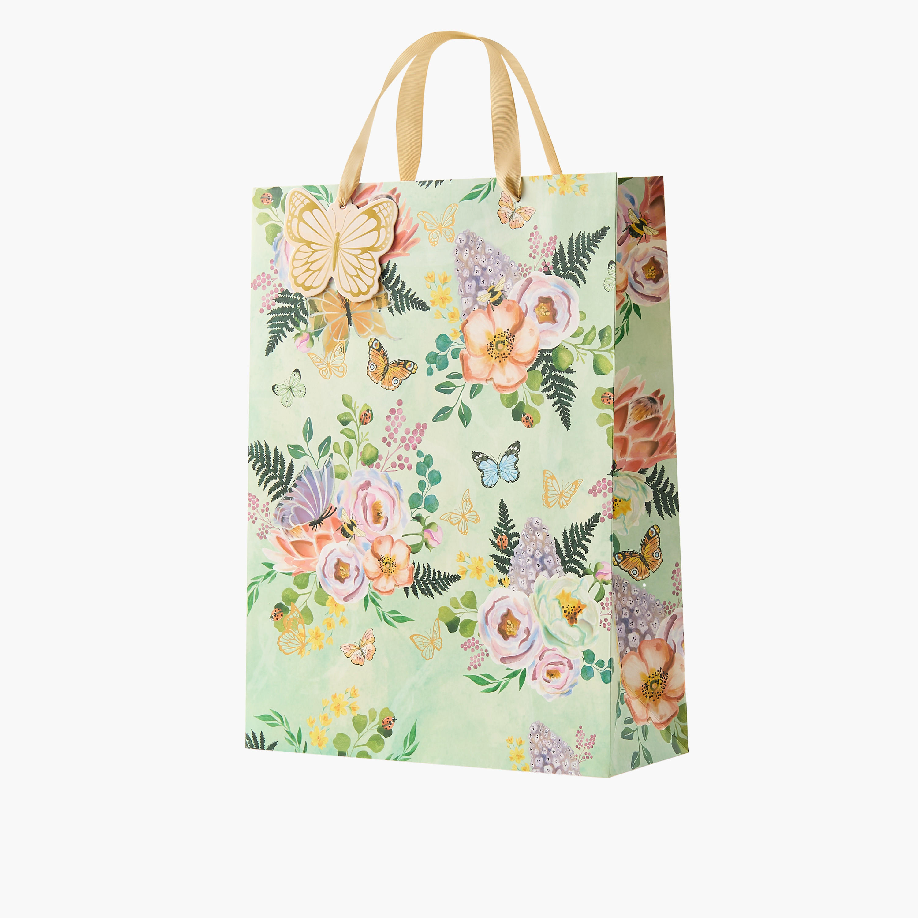 Findz Floral Print Paper Gift Bag with Double Handle - 31x12x42 cms-household-giftingaccessories-giftings-image-2