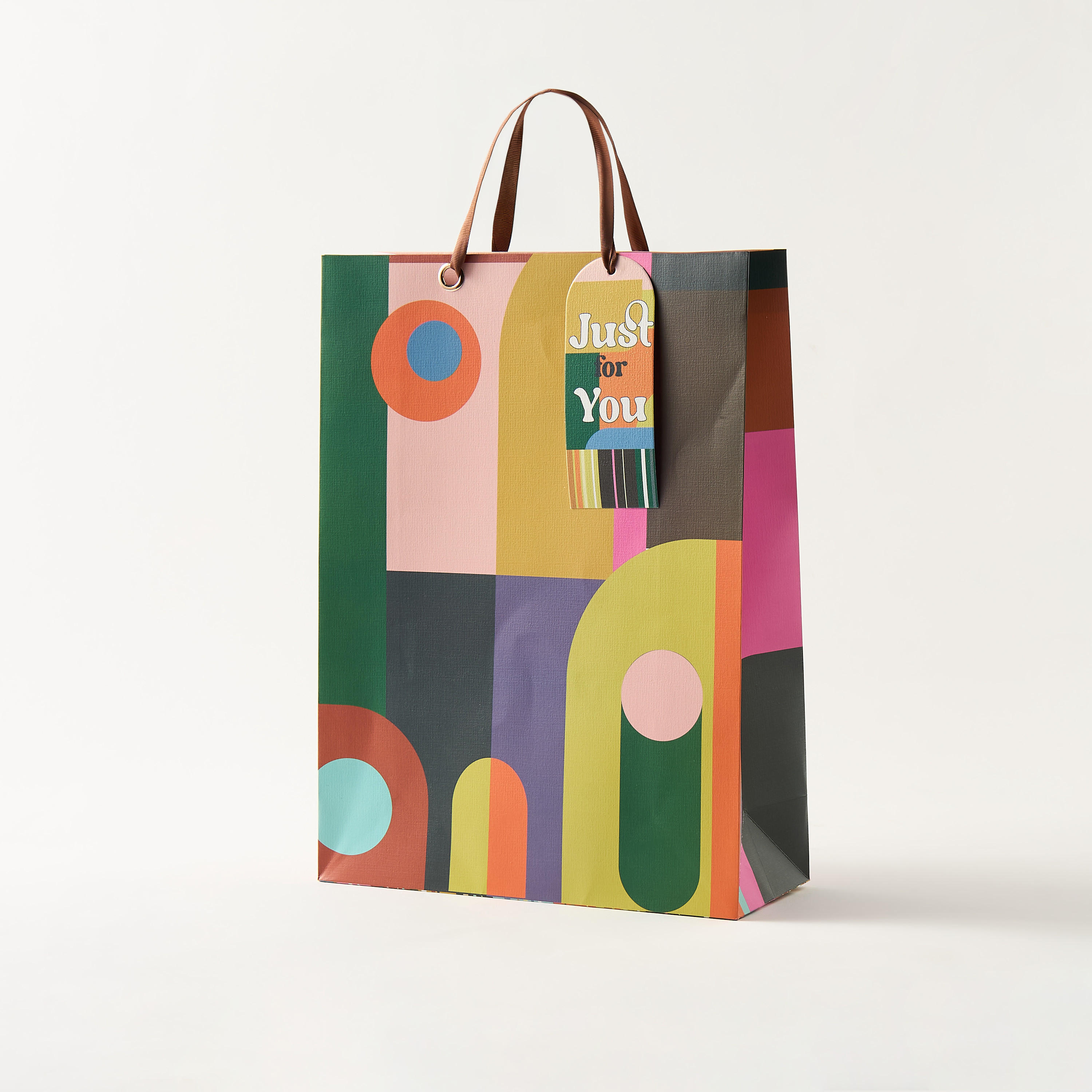 Findz Geometrical Print Paper Gift Bag - 31x12x42 cms-household-giftingaccessories-giftings-image-2