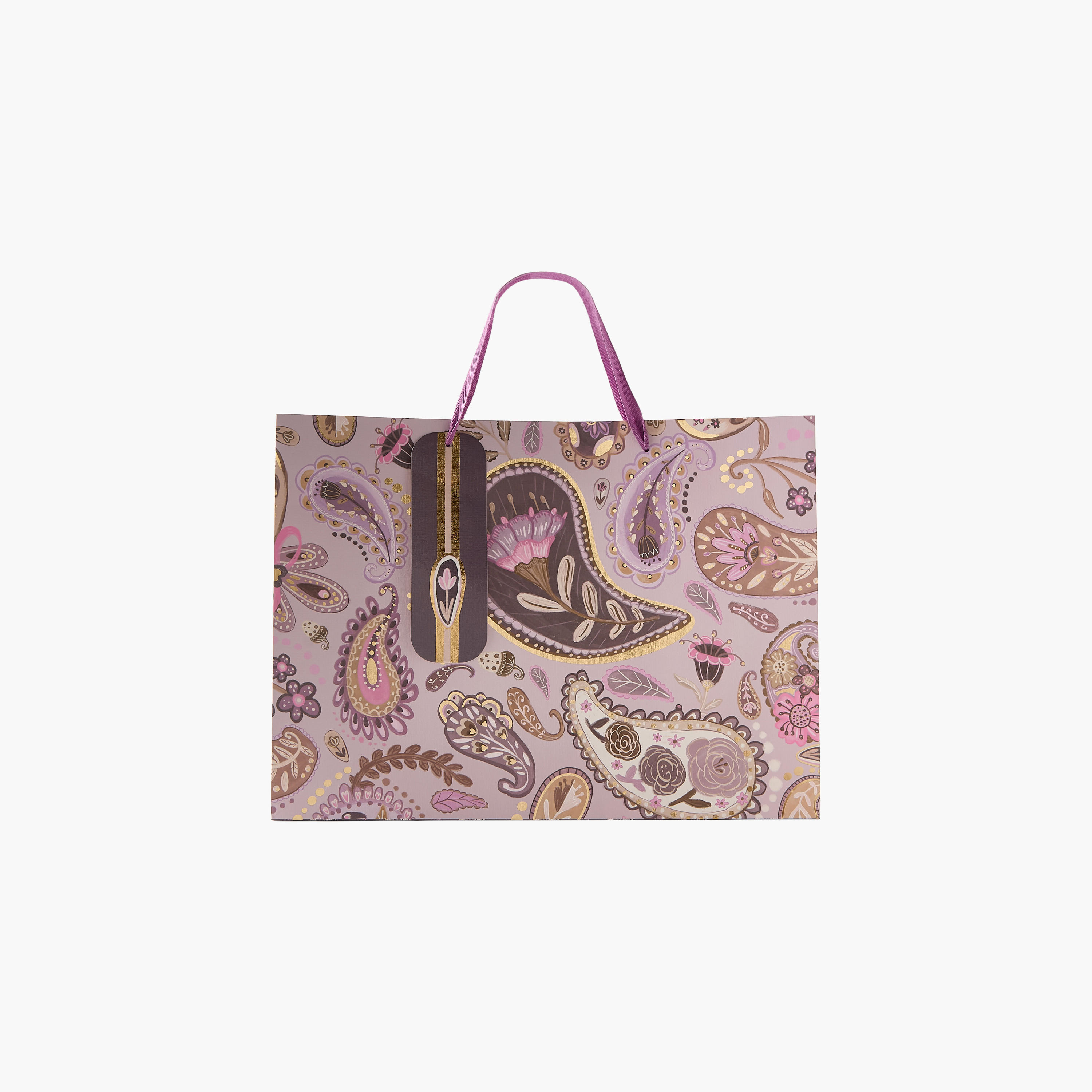 Findz All-Over Paisley Print Gift Bag with Handles - 23x10x18 cms-household-giftingaccessories-giftings-image-1