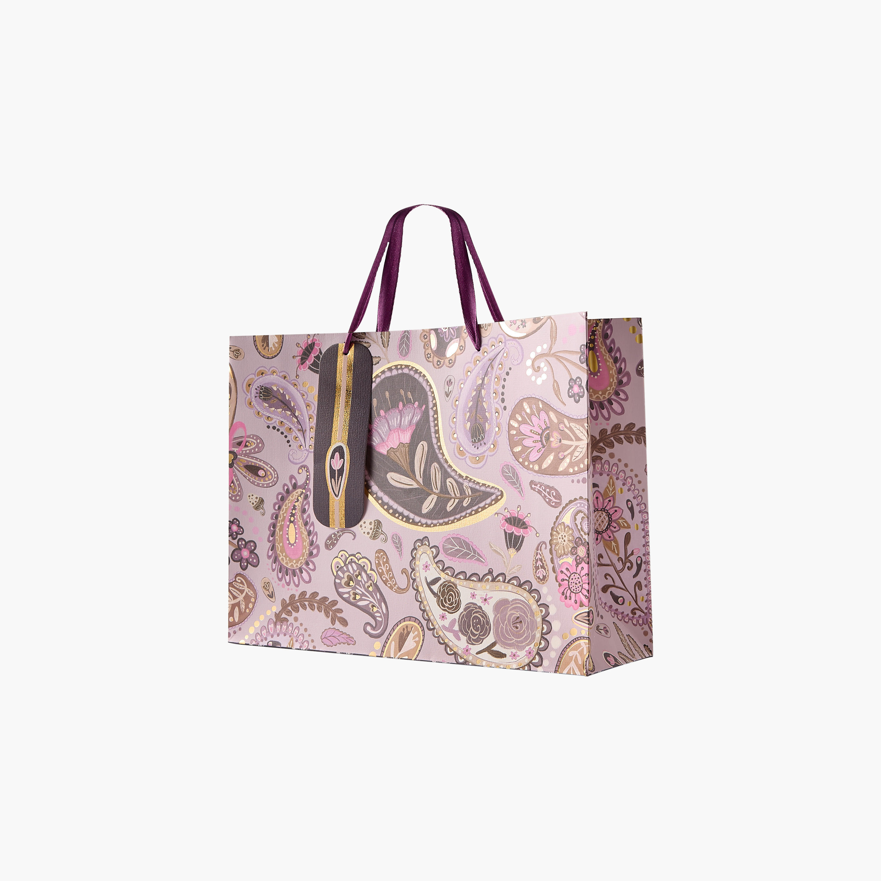 Findz All-Over Paisley Print Gift Bag with Handles - 31x12x26 cms-household-giftingaccessories-giftings-image-2
