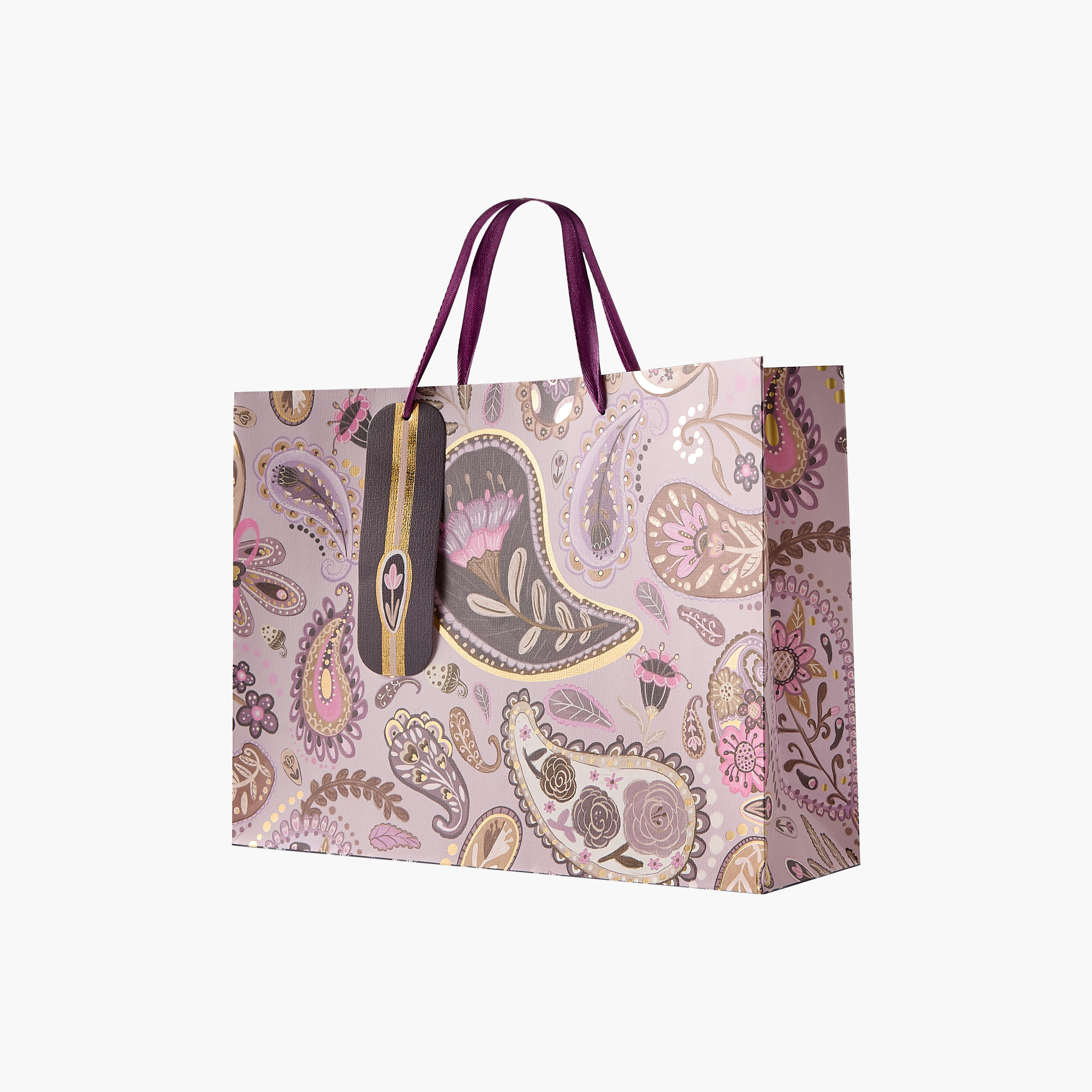 Findz All-Over Paisley Print Gift Bag with Handles - 42x12x31 cms-household-giftingaccessories-giftings-image-2