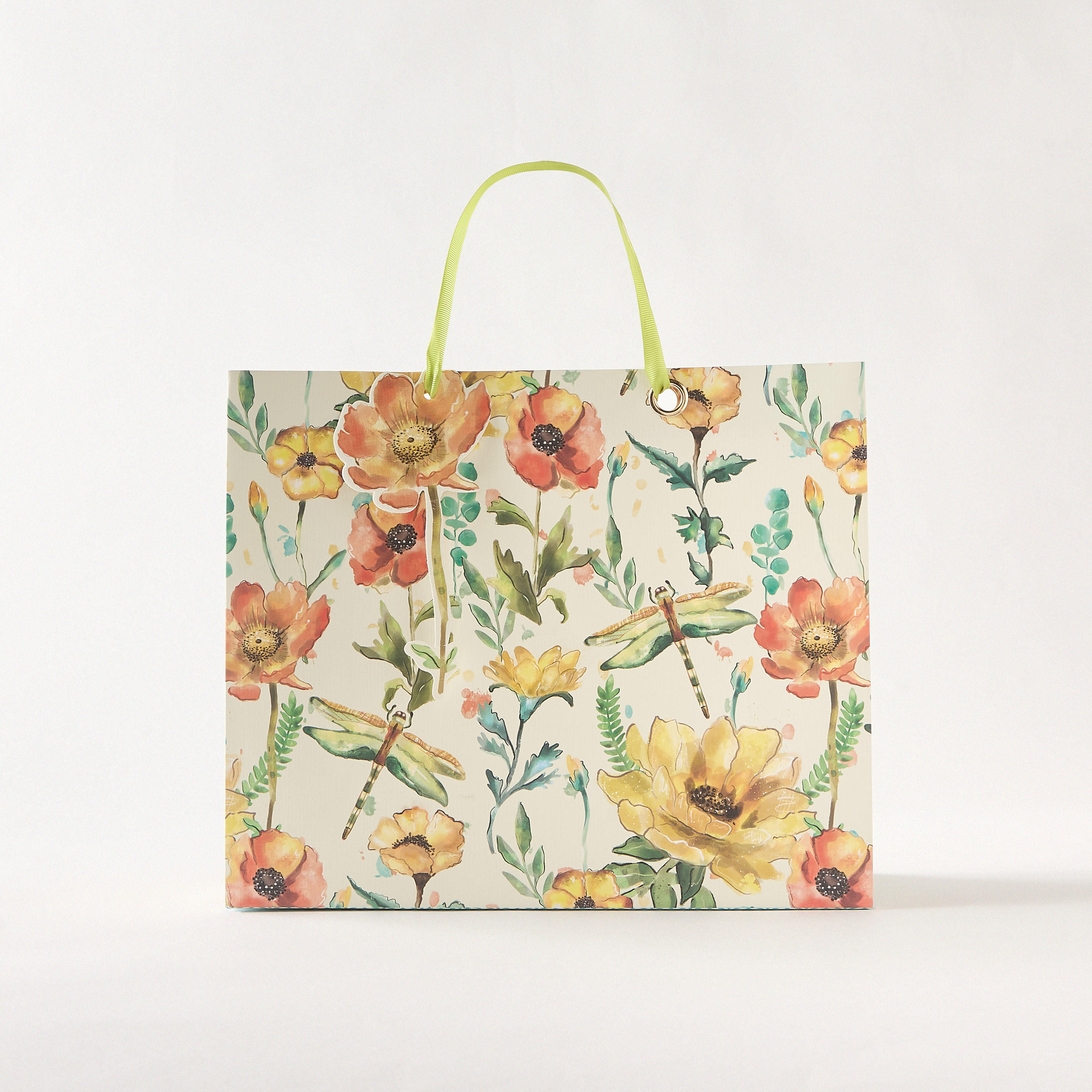 Findz All-Over Floral Print Gift Bag with Handles - 31x12x26 cm-household-giftingaccessories-giftings-image-1