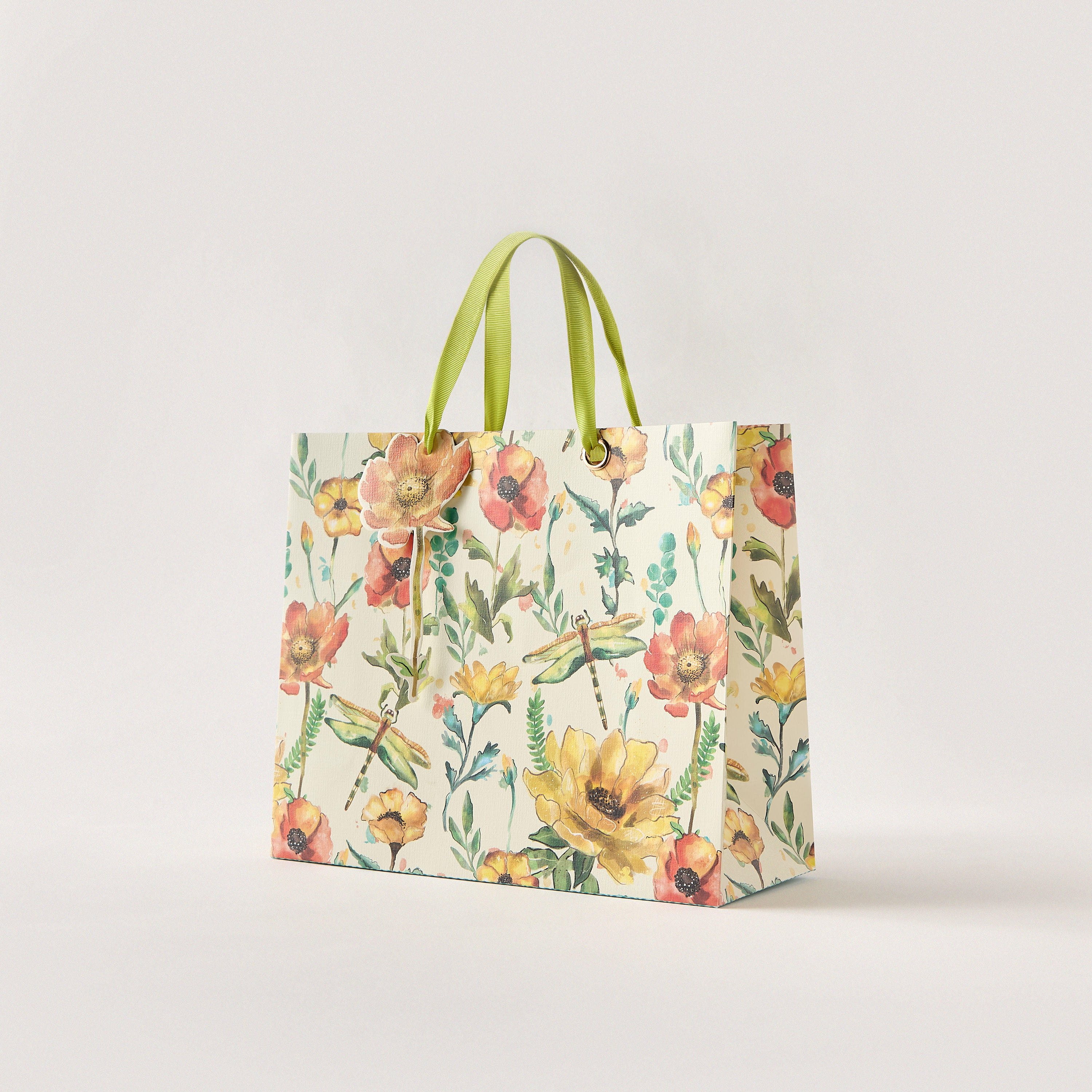 Findz All-Over Floral Print Gift Bag with Handles - 31x12x26 cm-household-giftingaccessories-giftings-image-2
