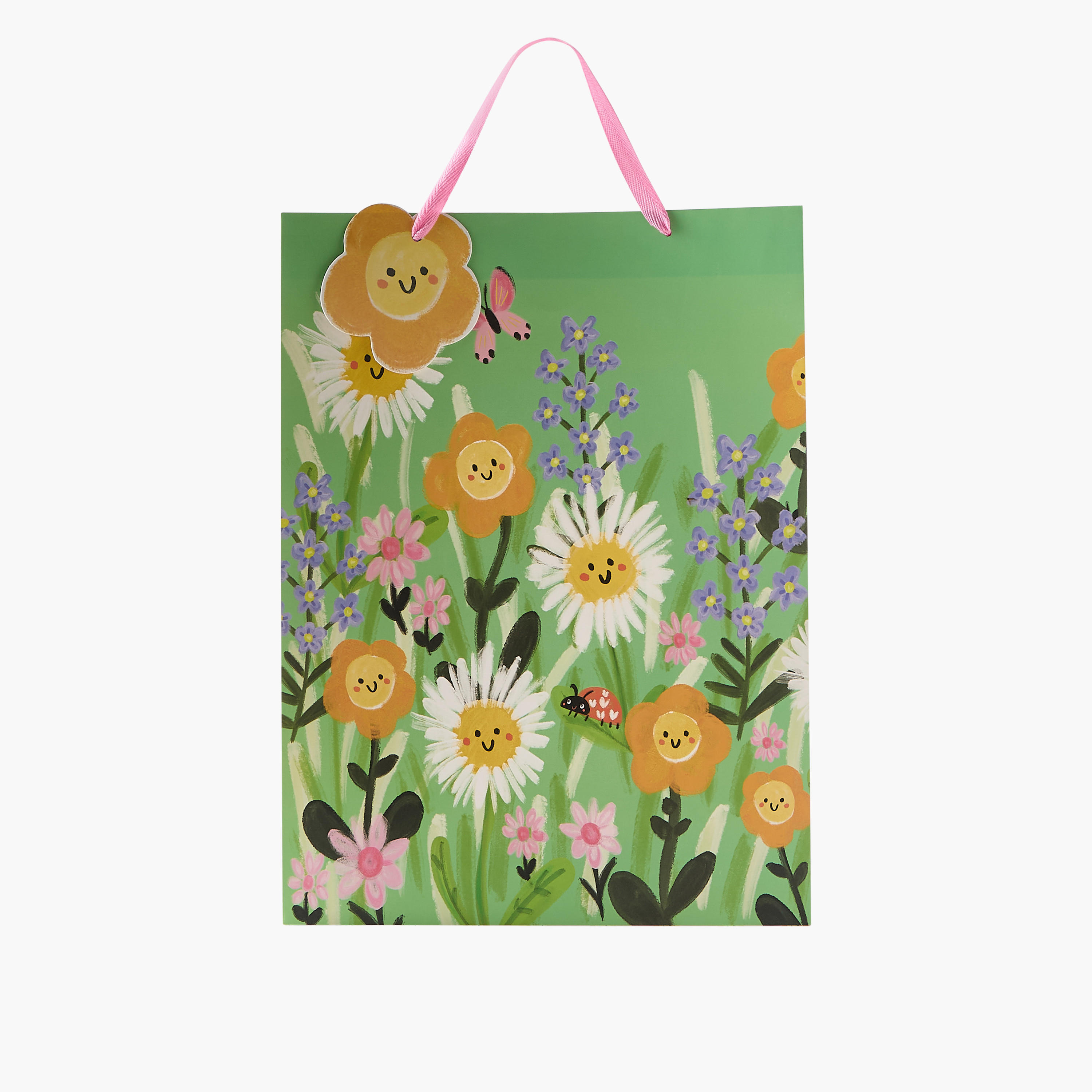 Findz Floral Print Gift Bag with Handles - 18x10x23 cms-household-giftingaccessories-giftings-image-1