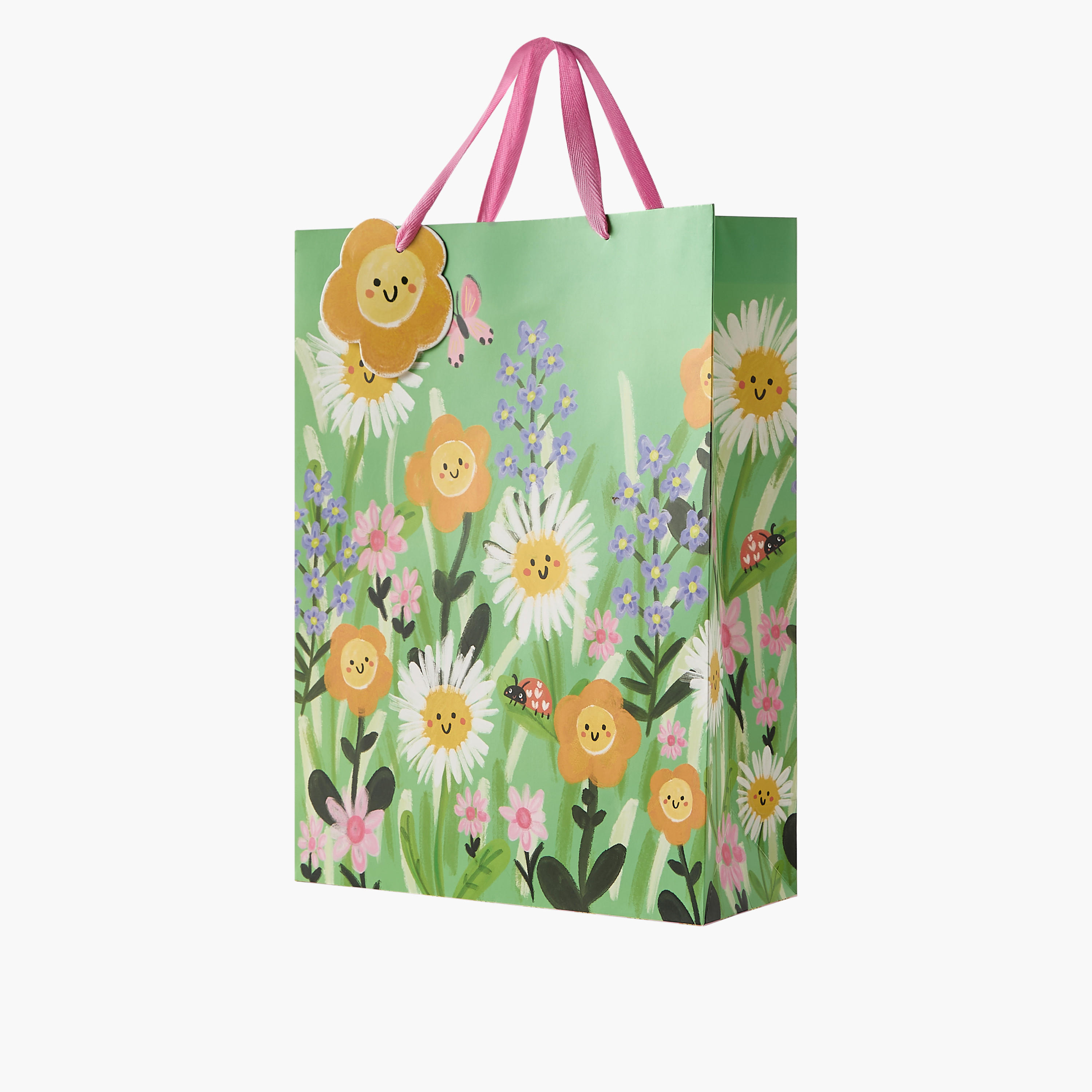 Findz Floral Print Gift Bag with Handles - 18x10x23 cms-household-giftingaccessories-giftings-image-2