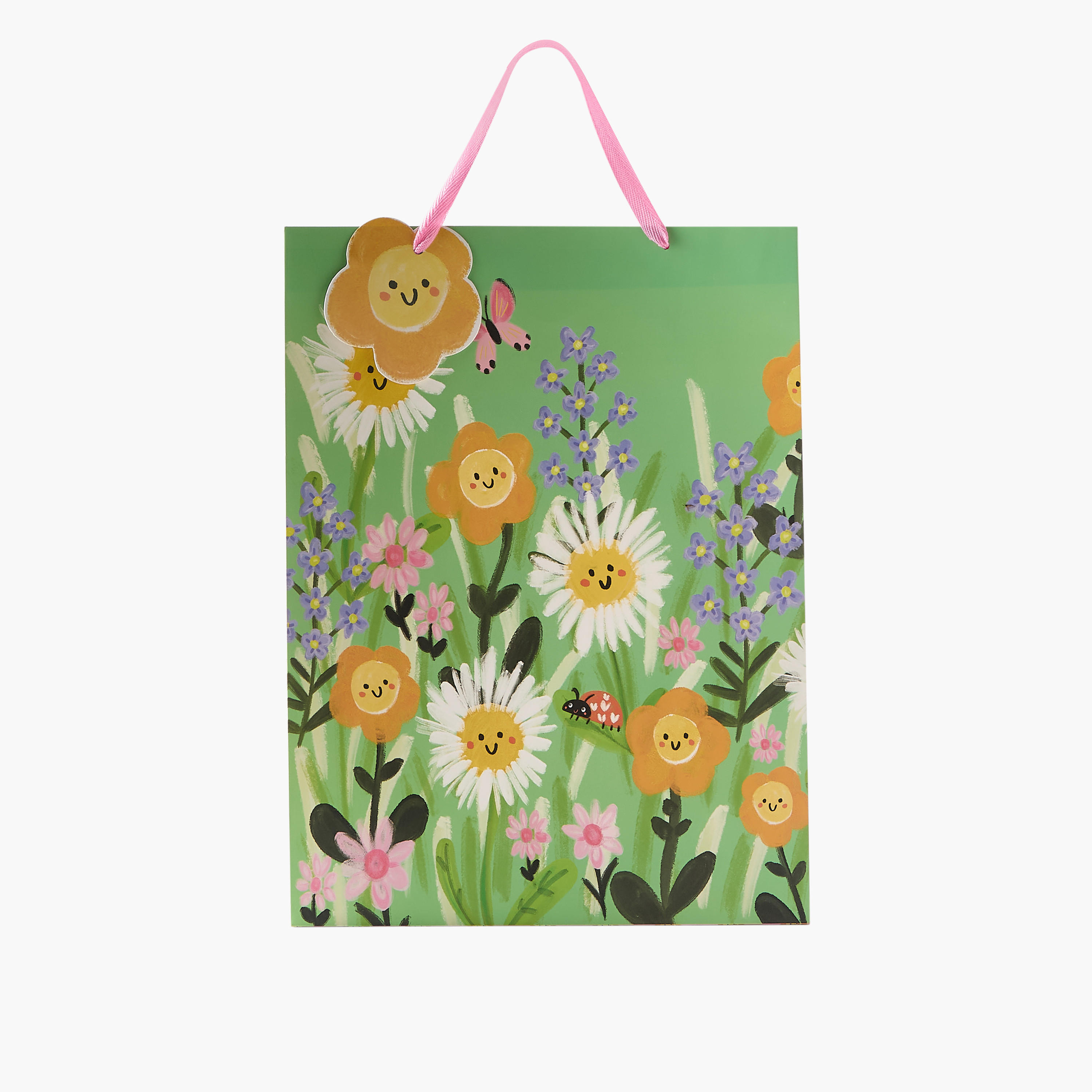 Findz Floral Print Gift Bag with Handles - 26x12x32 cms-household-giftingaccessories-giftings-image-1