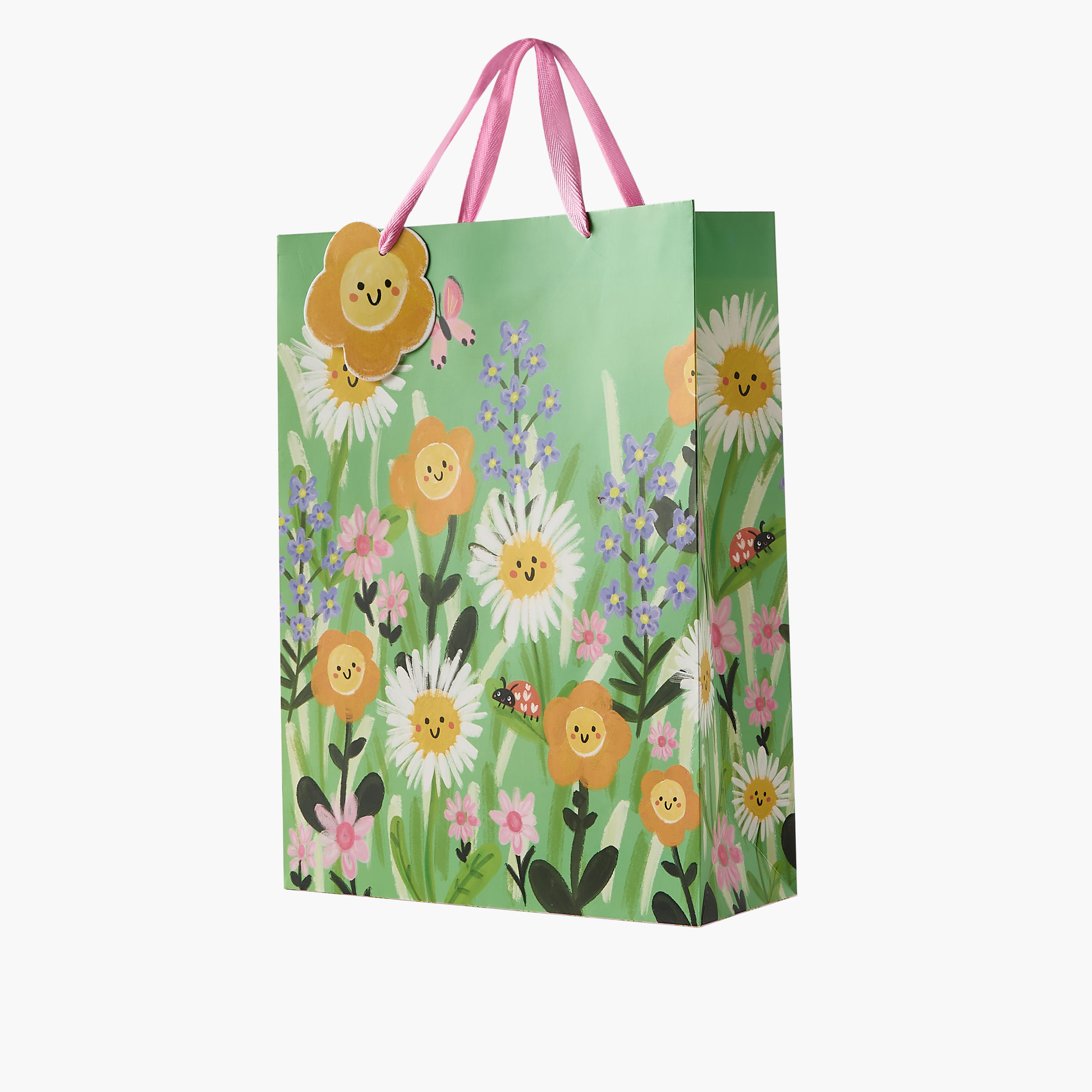 Findz Floral Print Gift Bag with Handles - 26x12x32 cms-household-giftingaccessories-giftings-image-2
