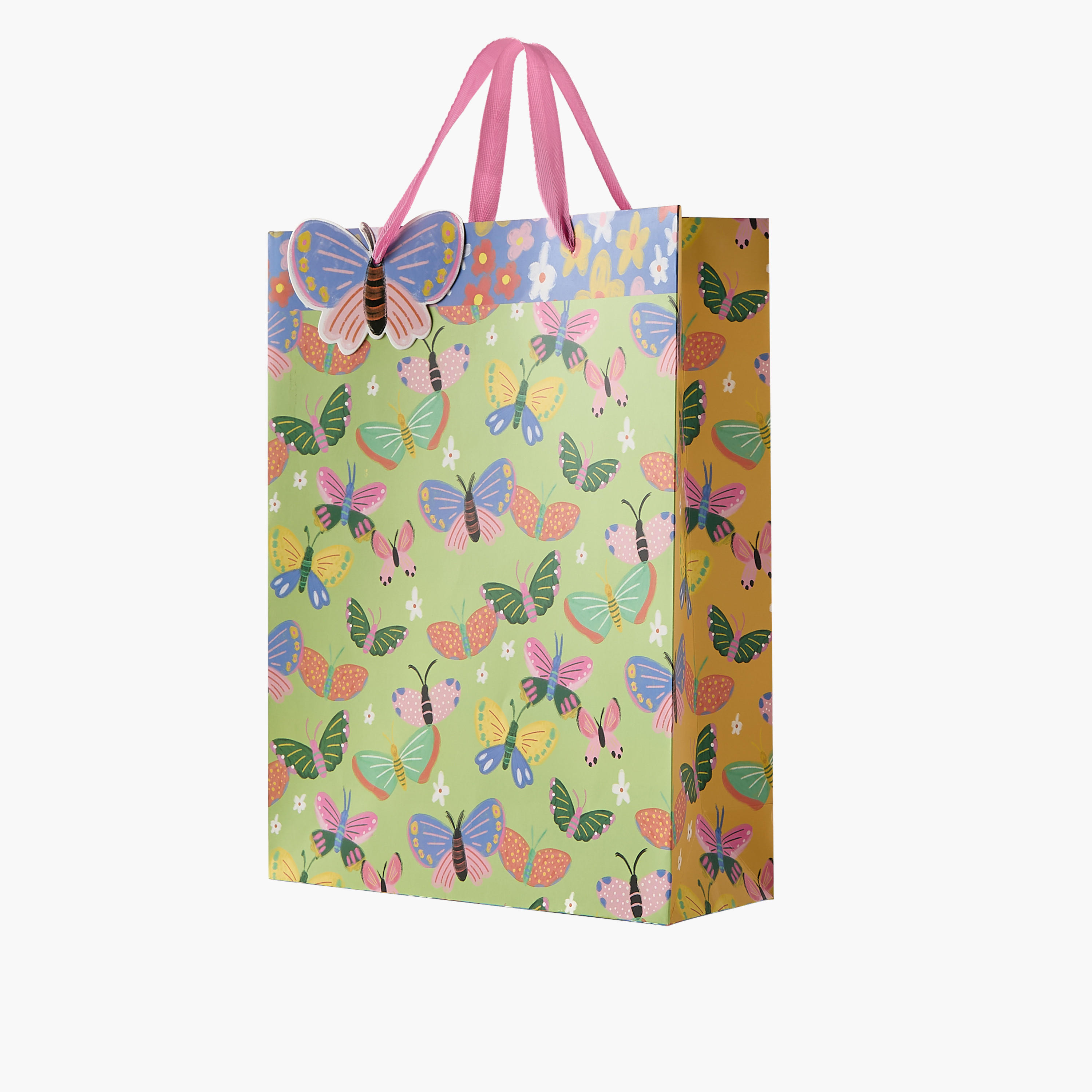 Findz All-Over Butterfly Print Gift Bag with Handles - 18x10x23 cms-household-giftingaccessories-giftings-image-2