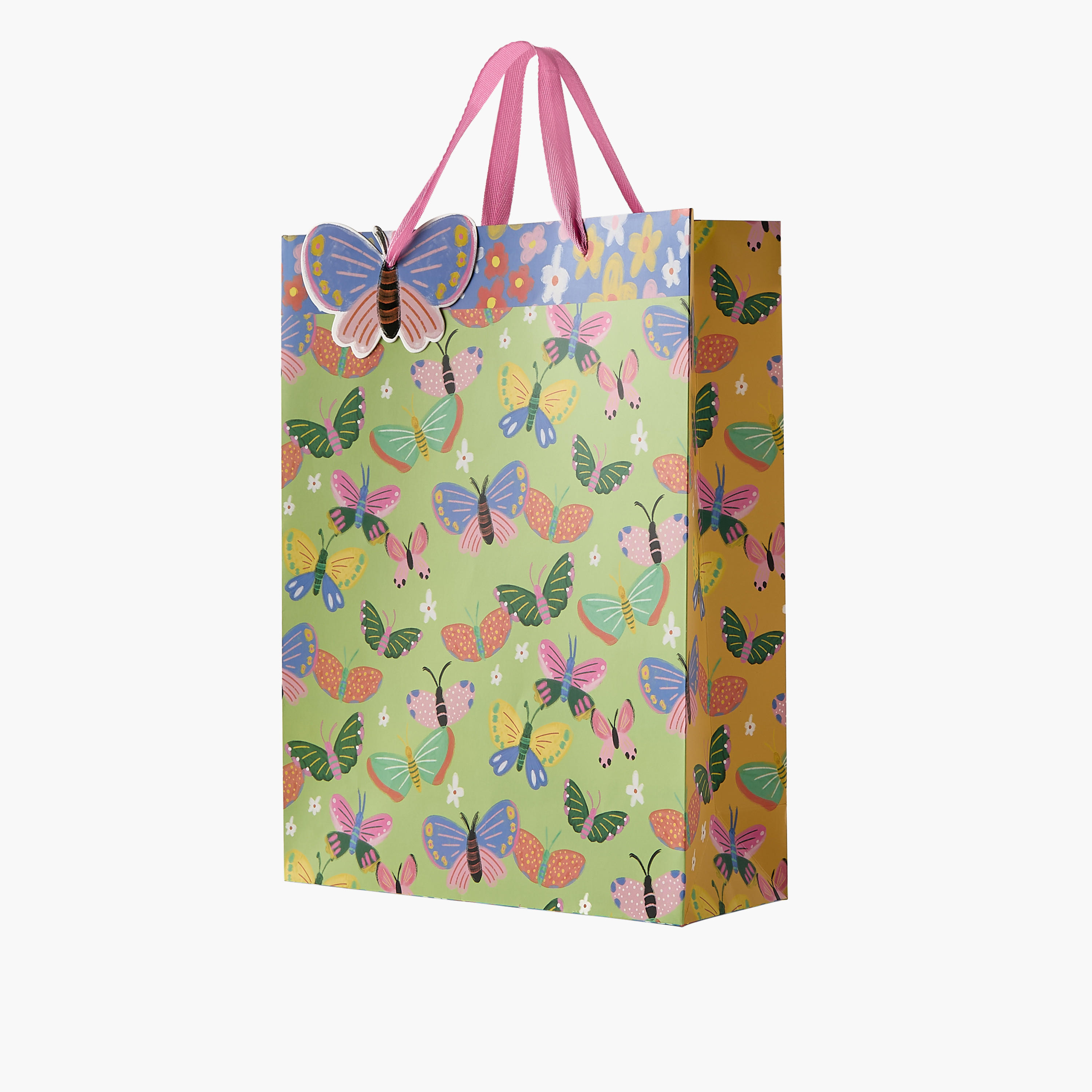 Findz All-Over Butterfly Print Gift Bag with Handles - 26x12x32 cms-household-giftingaccessories-giftings-image-2