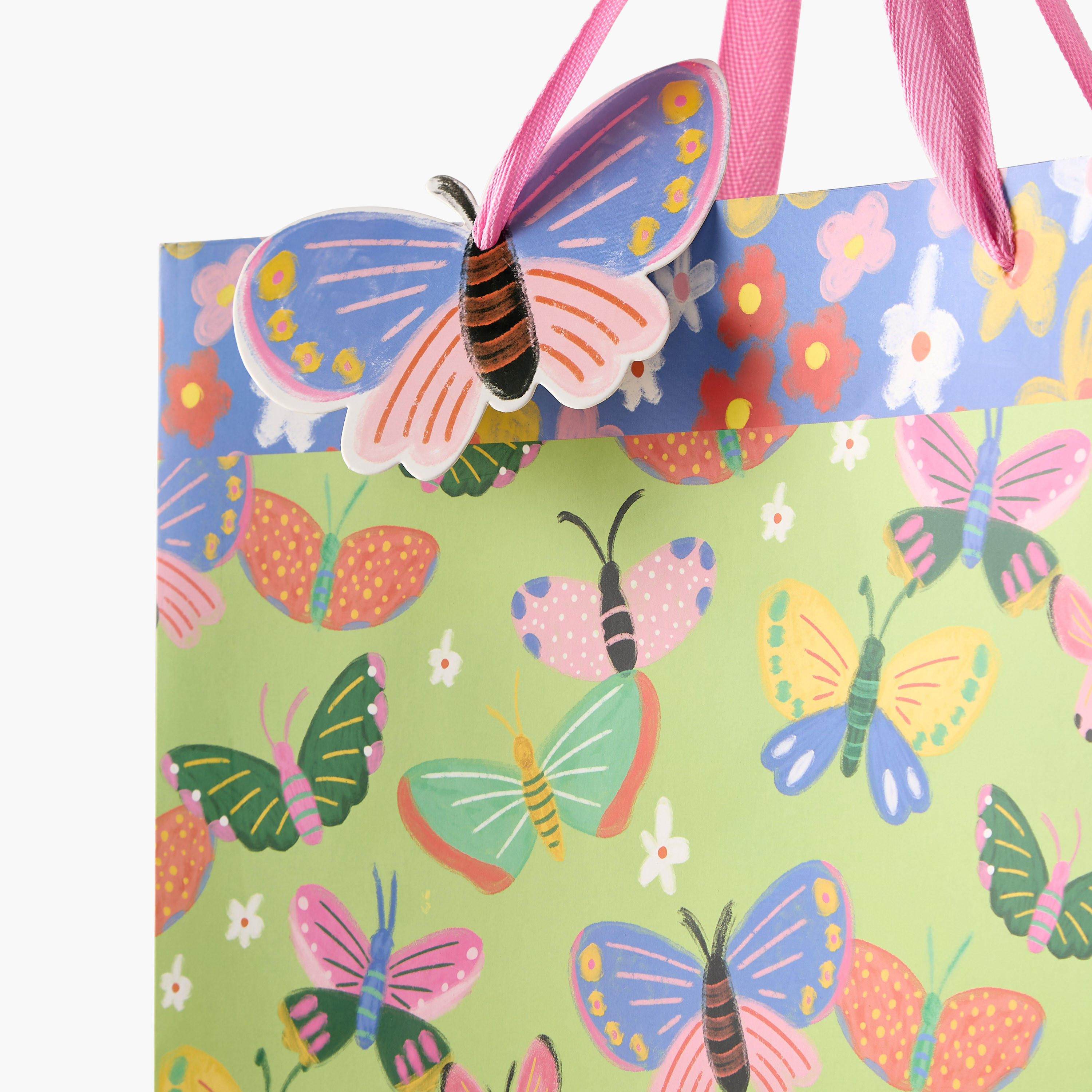 Findz All-Over Butterfly Print Gift Bag with Handles - 26x12x32 cms-household-giftingaccessories-giftings-image-3