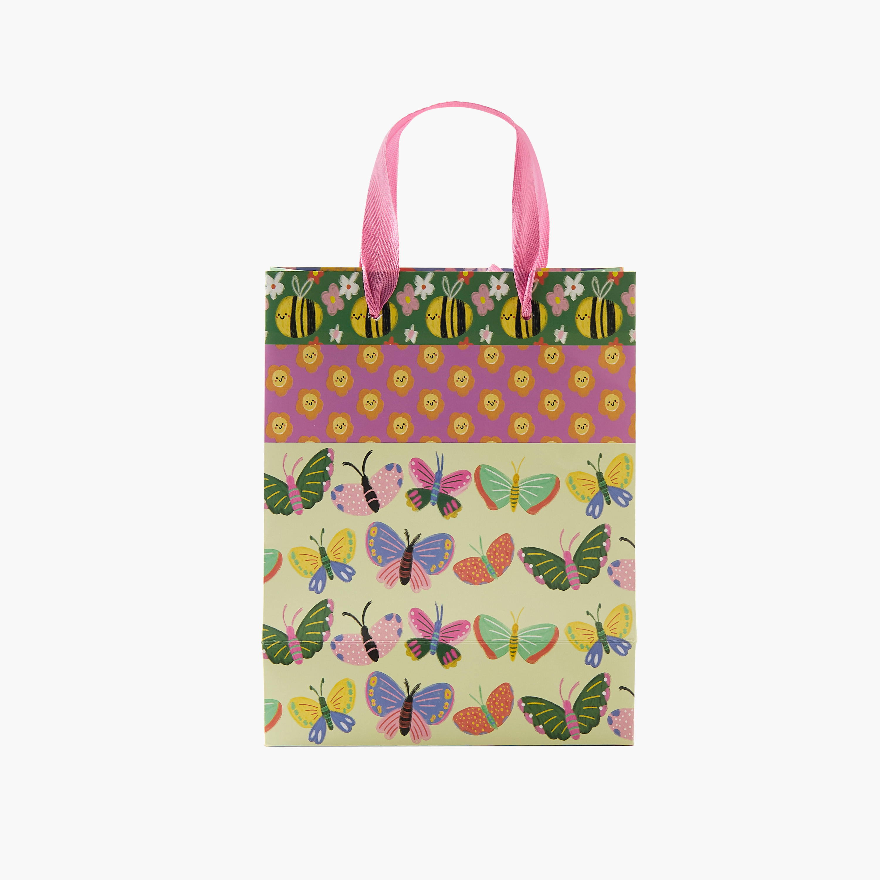 Findz Butterfly Print Paper Gift Bag with Double Handle - 18x10x23 cms-household-giftingaccessories-giftings-image-1