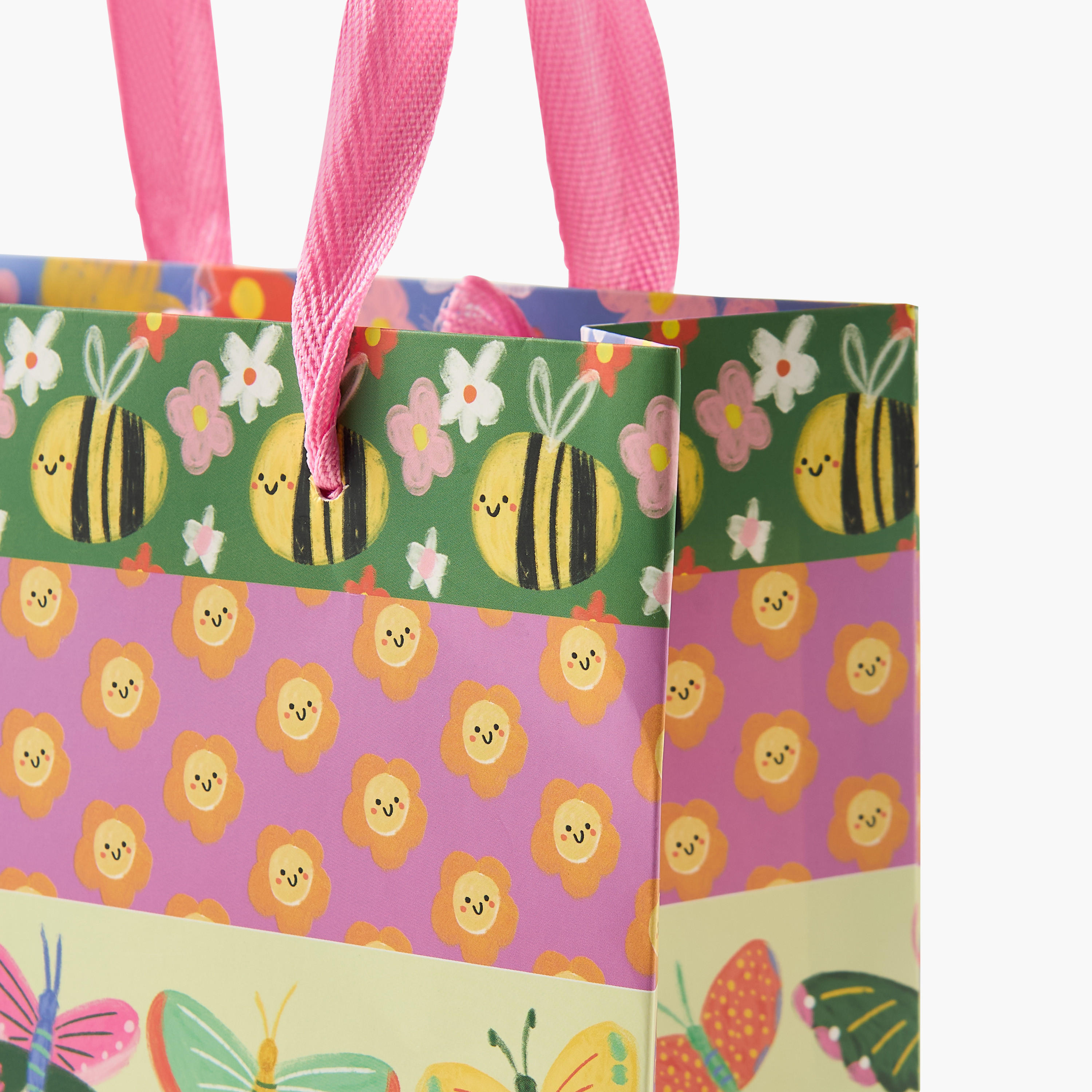 Findz Butterfly Print Paper Gift Bag with Double Handle - 18x10x23 cms-household-giftingaccessories-giftings-image-3