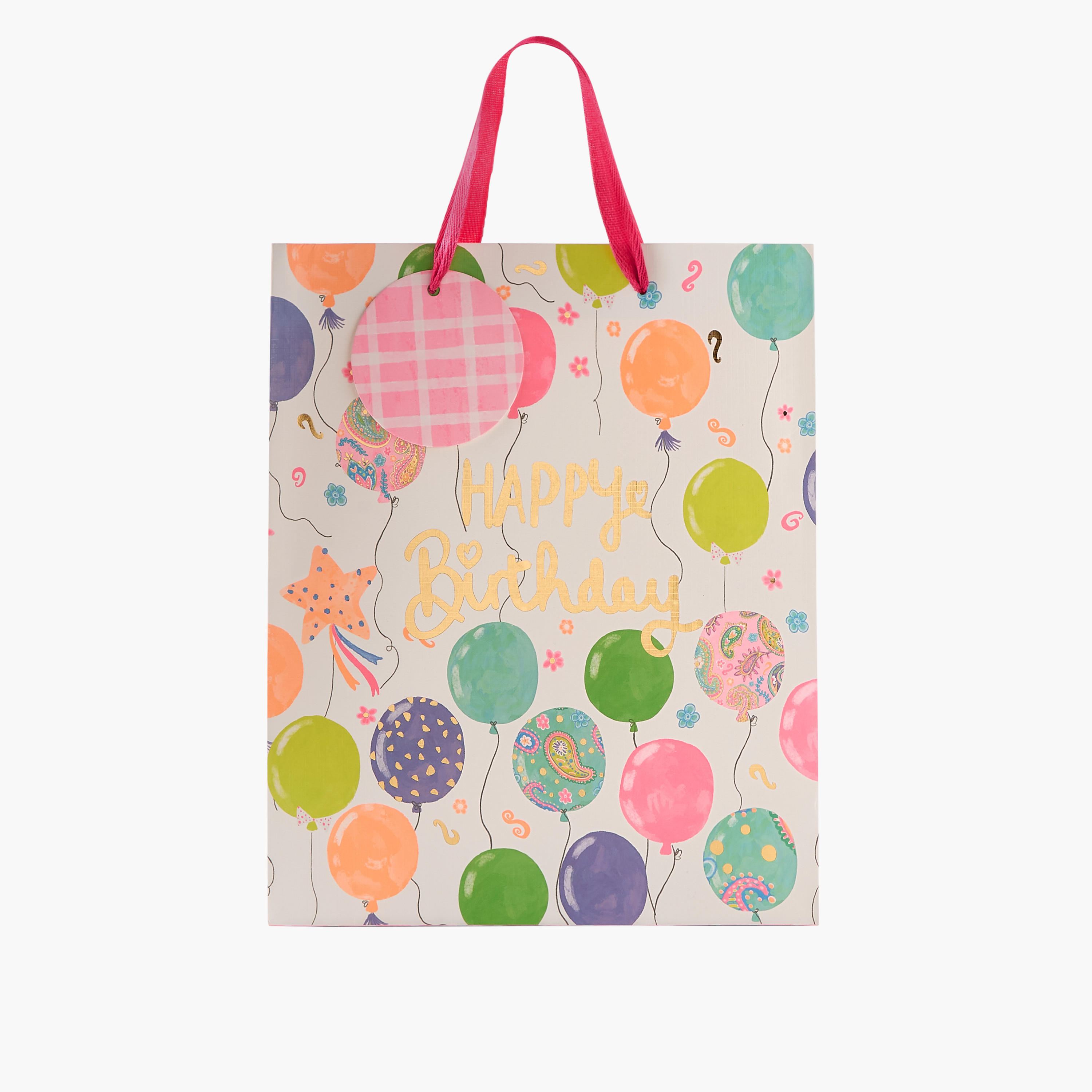 Findz Happy Birthday Print Paper Gift Bag - 26x12x32 cms-household-giftingaccessories-giftings-image-1