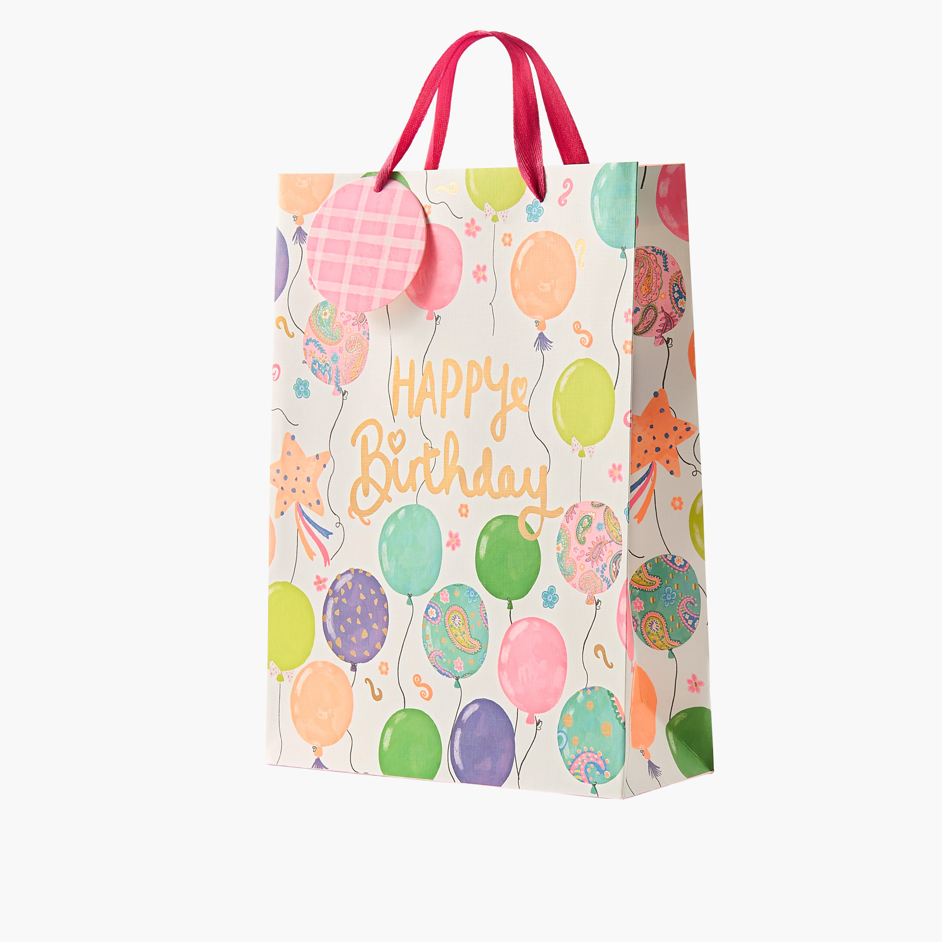 Findz Happy Birthday Print Paper Gift Bag - 31x12x42 cms-household-giftingaccessories-giftings-image-2