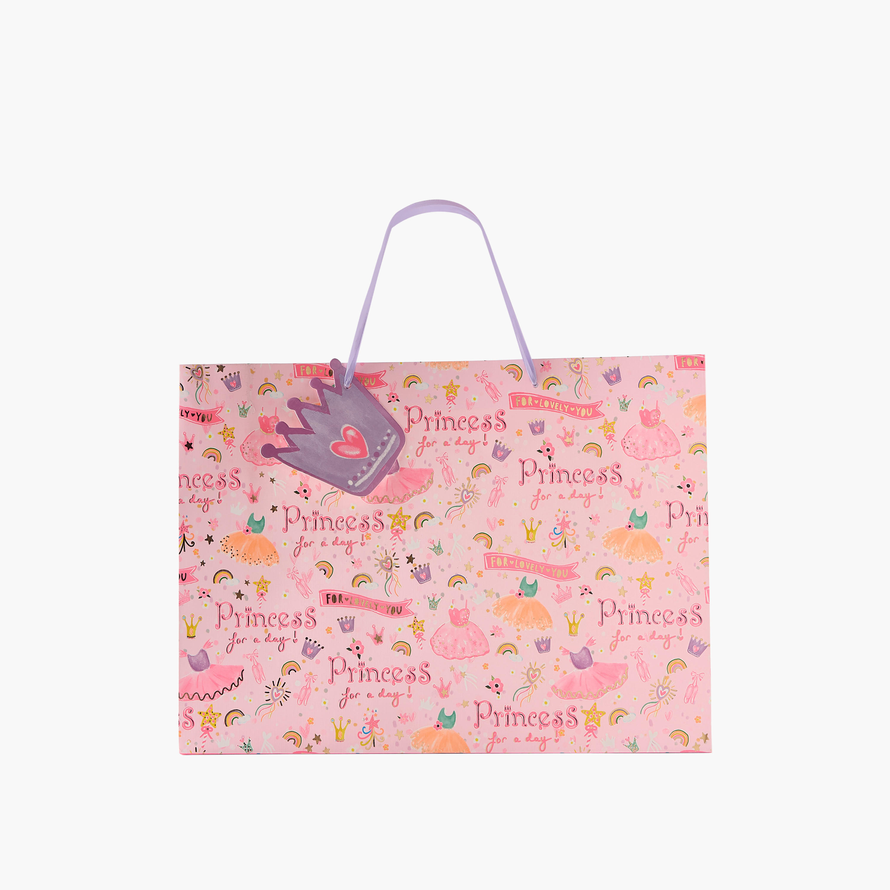 Findz Princess Print Paper Gift Bag - 23x10x18 cms-household-giftingaccessories-giftings-image-1
