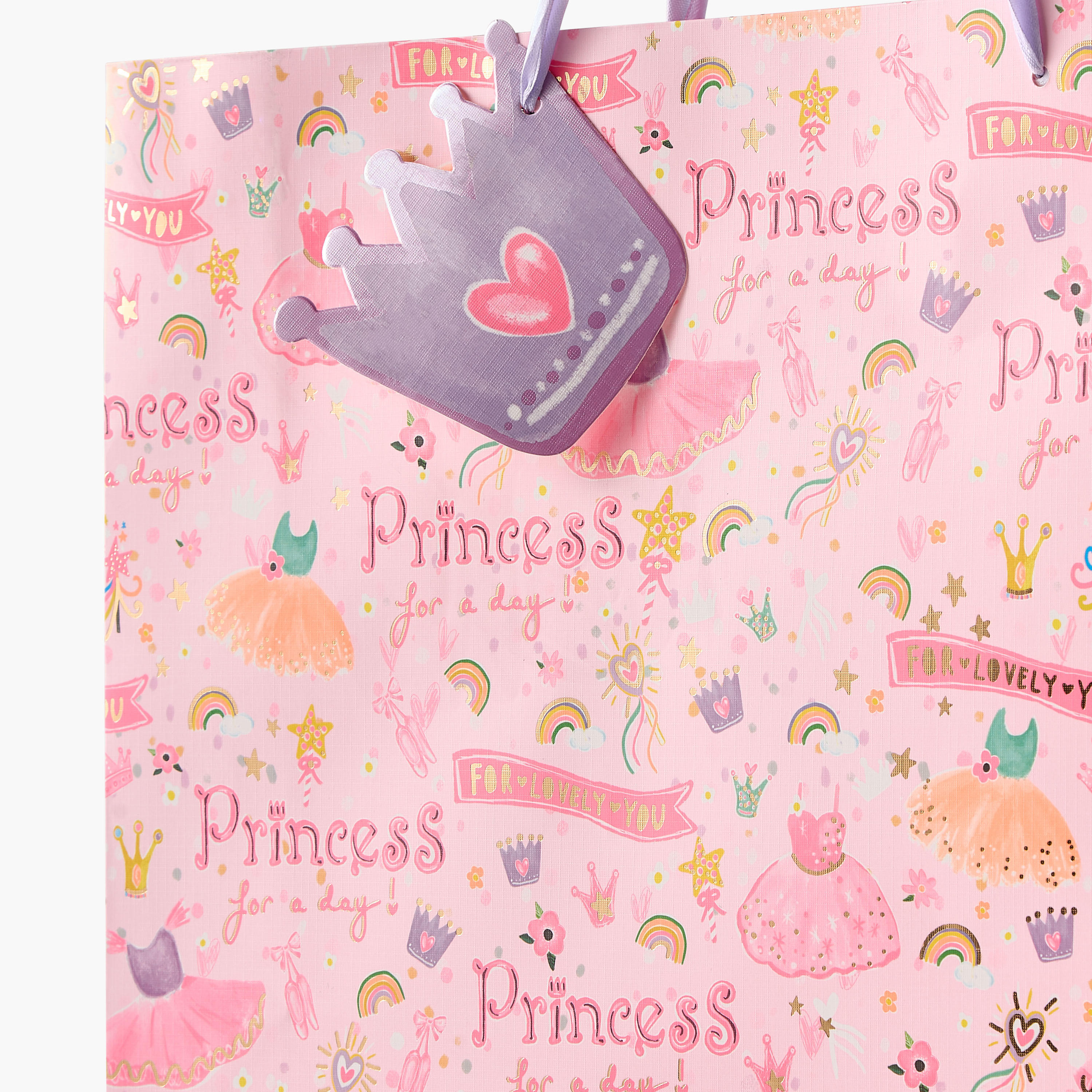 Findz Princess Print Paper Gift Bag - 42x12x31 cms-household-giftingaccessories-giftings-image-3