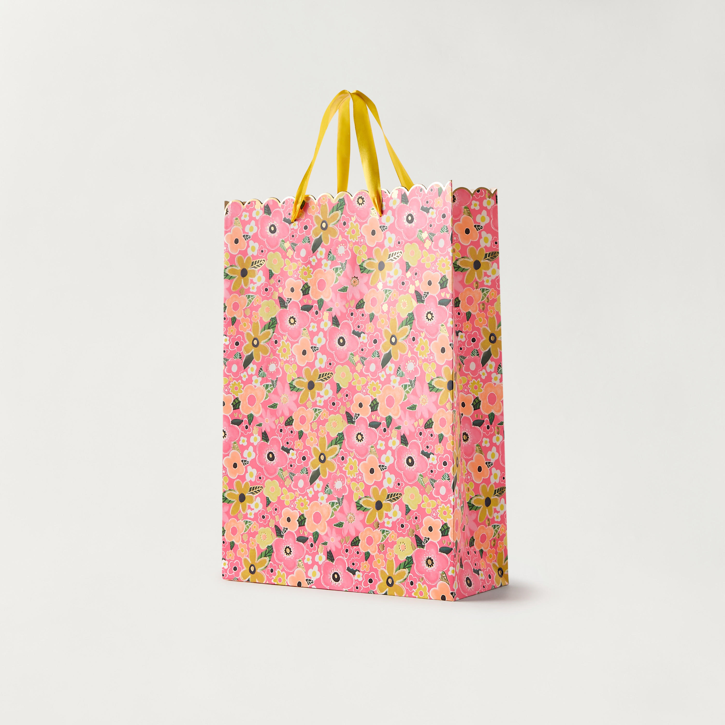 Findz Floral Print Paper Gift Bag - 26x12x32 cm-household-giftingaccessories-giftings-image-2