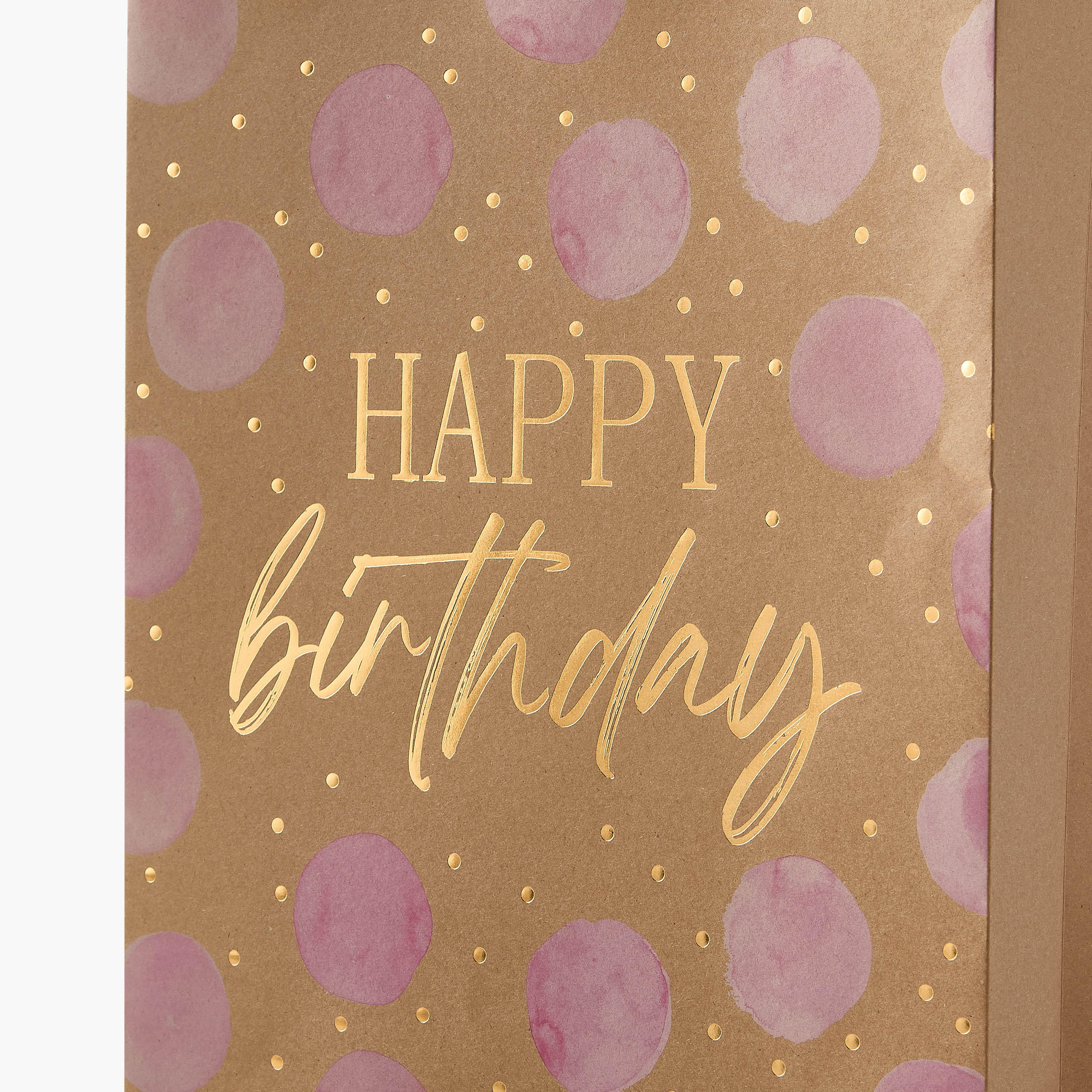 شنطة هدايا ورق بطبعات هابي بيرثداي من فايندز - 31x12x42 سم-household-giftingaccessories-giftings-image-3