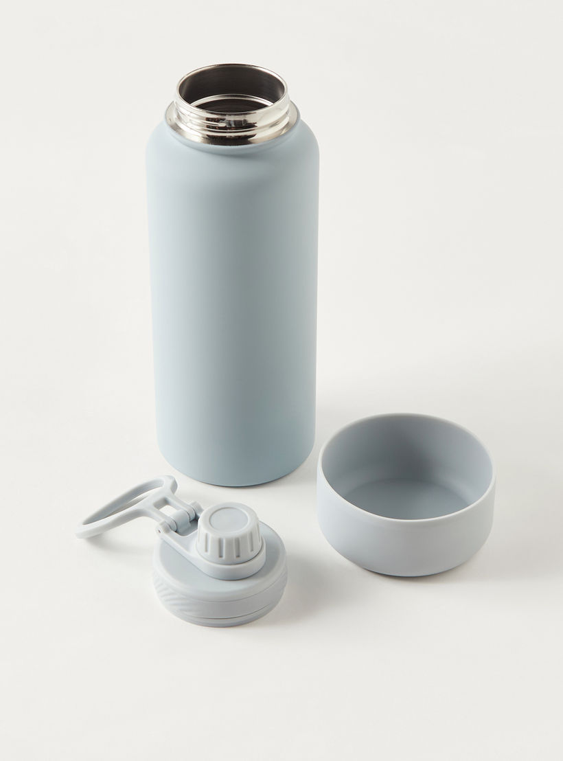 قارورة مياه ستانلس ستيل سادة بفوهة ومقبض - 1 لتر-school-waterbottles-image-5