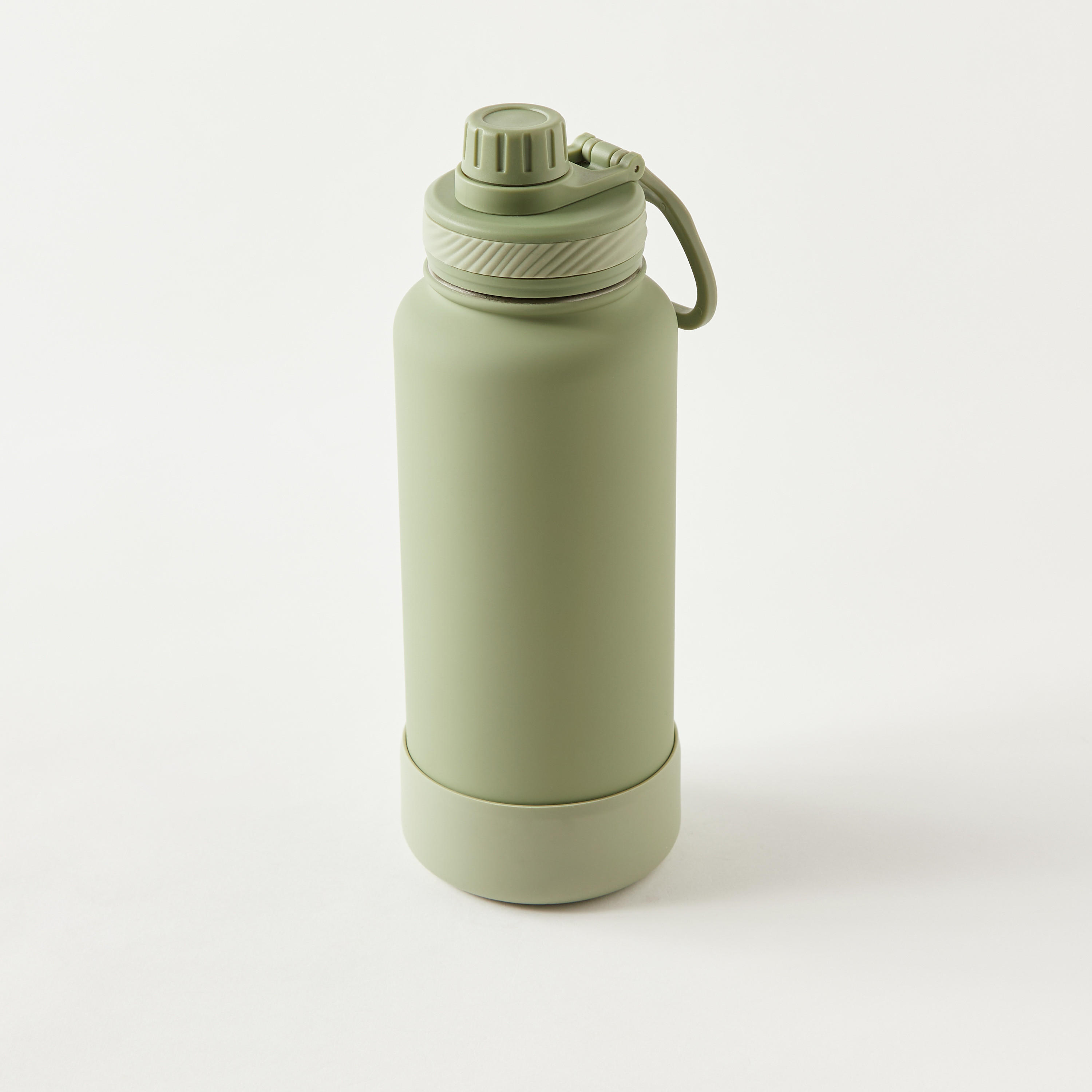 Solid Stainless Steel Water Bottle with Spout and Handle - 1 L-school-waterbottles-image-2