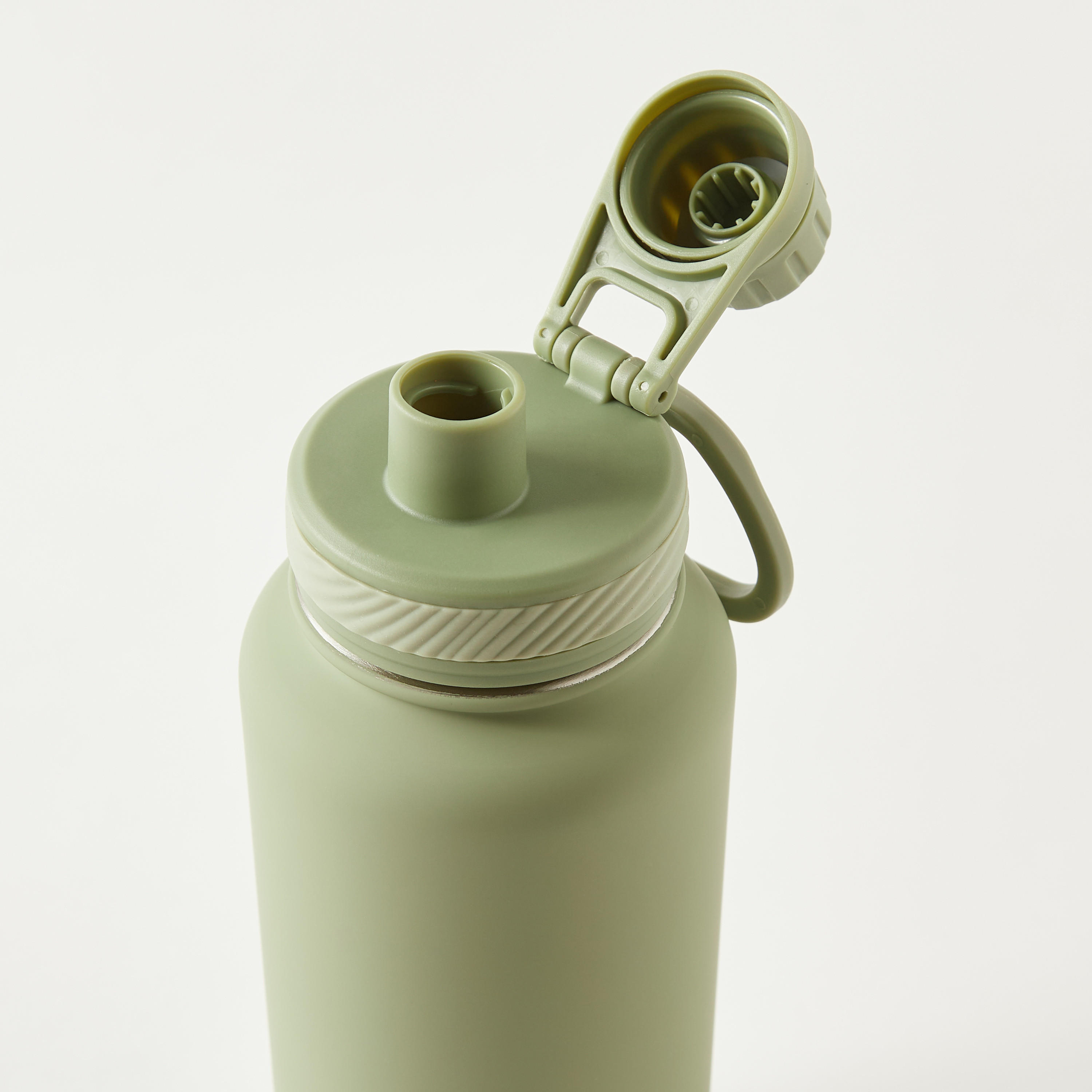 Solid Stainless Steel Water Bottle with Spout and Handle - 1 L-school-waterbottles-image-3
