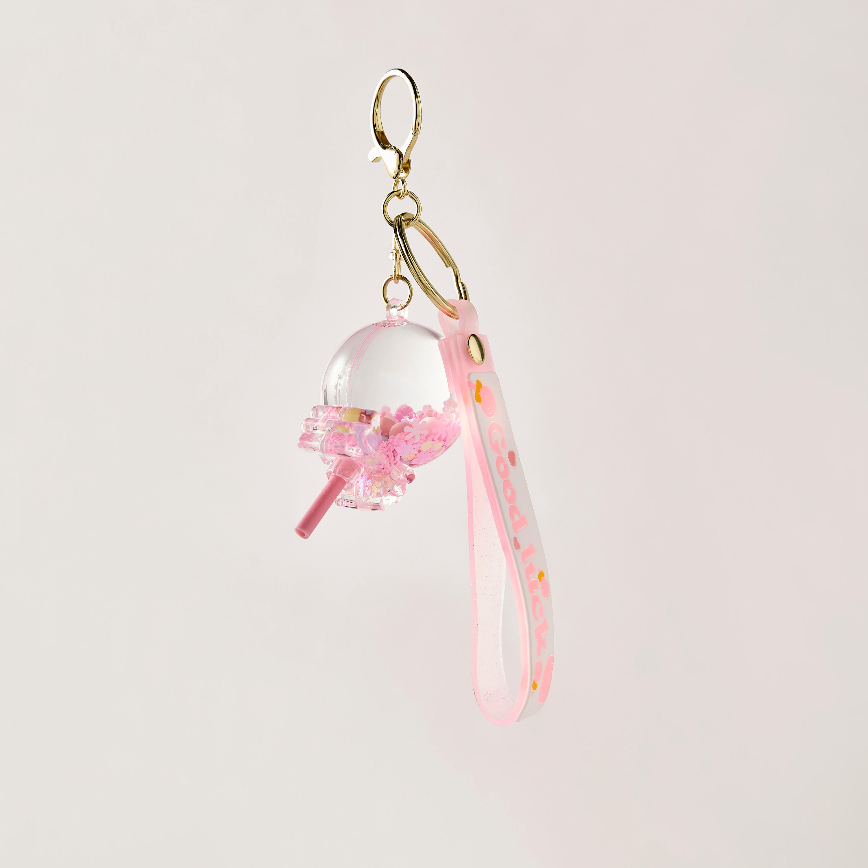 سلسلة مفاتيح بتفاصيل مزيّنة ومشبك إغلاق من سيلون-girls-accessories-keyringsandbagcharms-image-1
