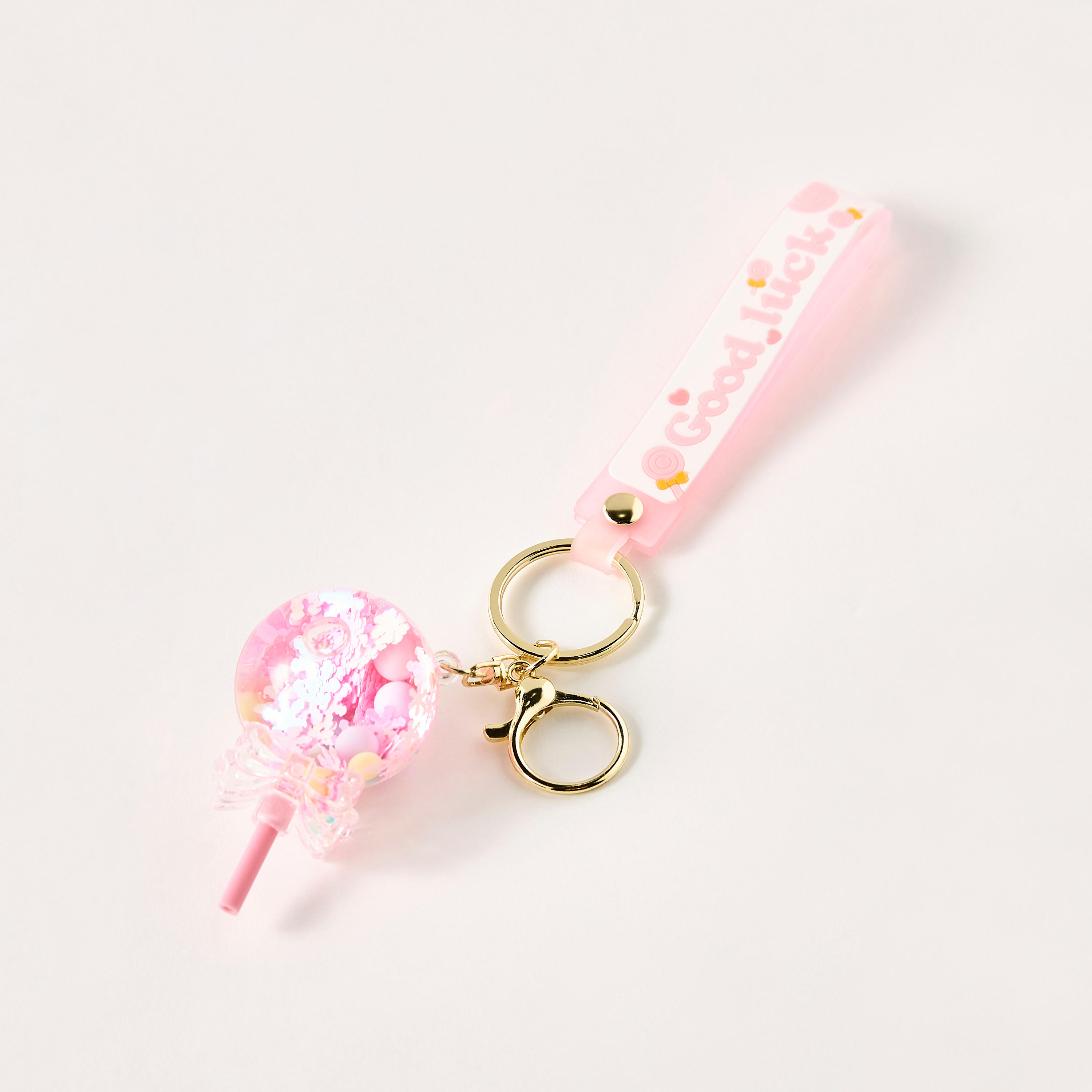 سلسلة مفاتيح بتفاصيل مزيّنة ومشبك إغلاق من سيلون-girls-accessories-keyringsandbagcharms-image-2