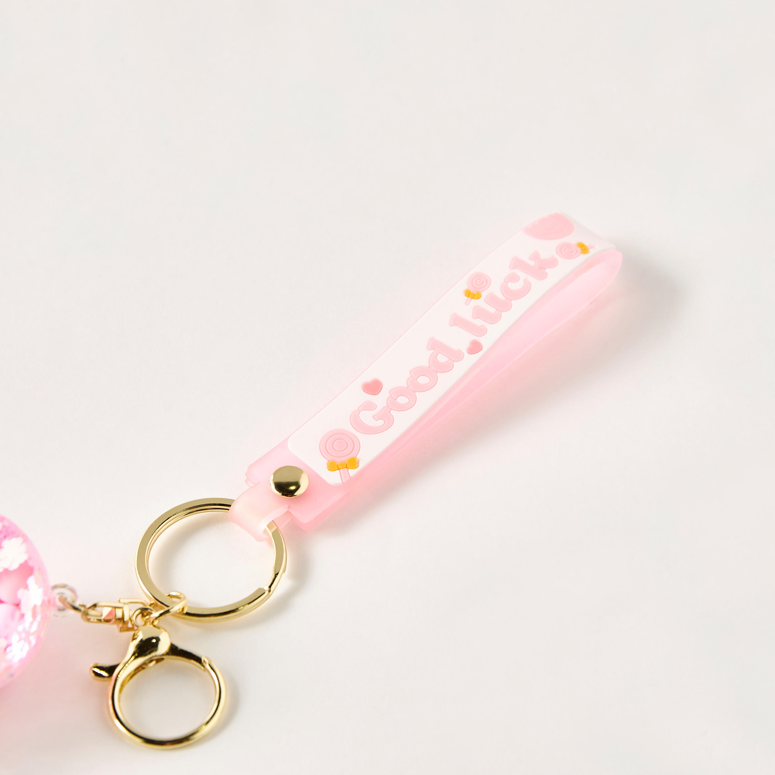 سلسلة مفاتيح بتفاصيل مزيّنة ومشبك إغلاق من سيلون-girls-accessories-keyringsandbagcharms-image-4